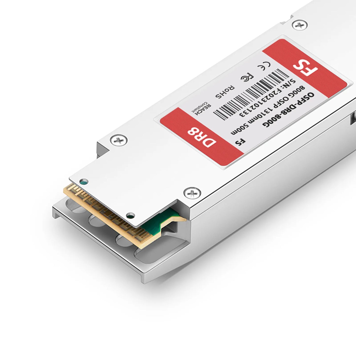 800GBASE 2xDR4/DR8 OSFP Closed Finned Top 8 x 100G PAM4 1310nm 500m DOM Dual MPO-12/APC SMF Optical Transceiver Module for FS Switches