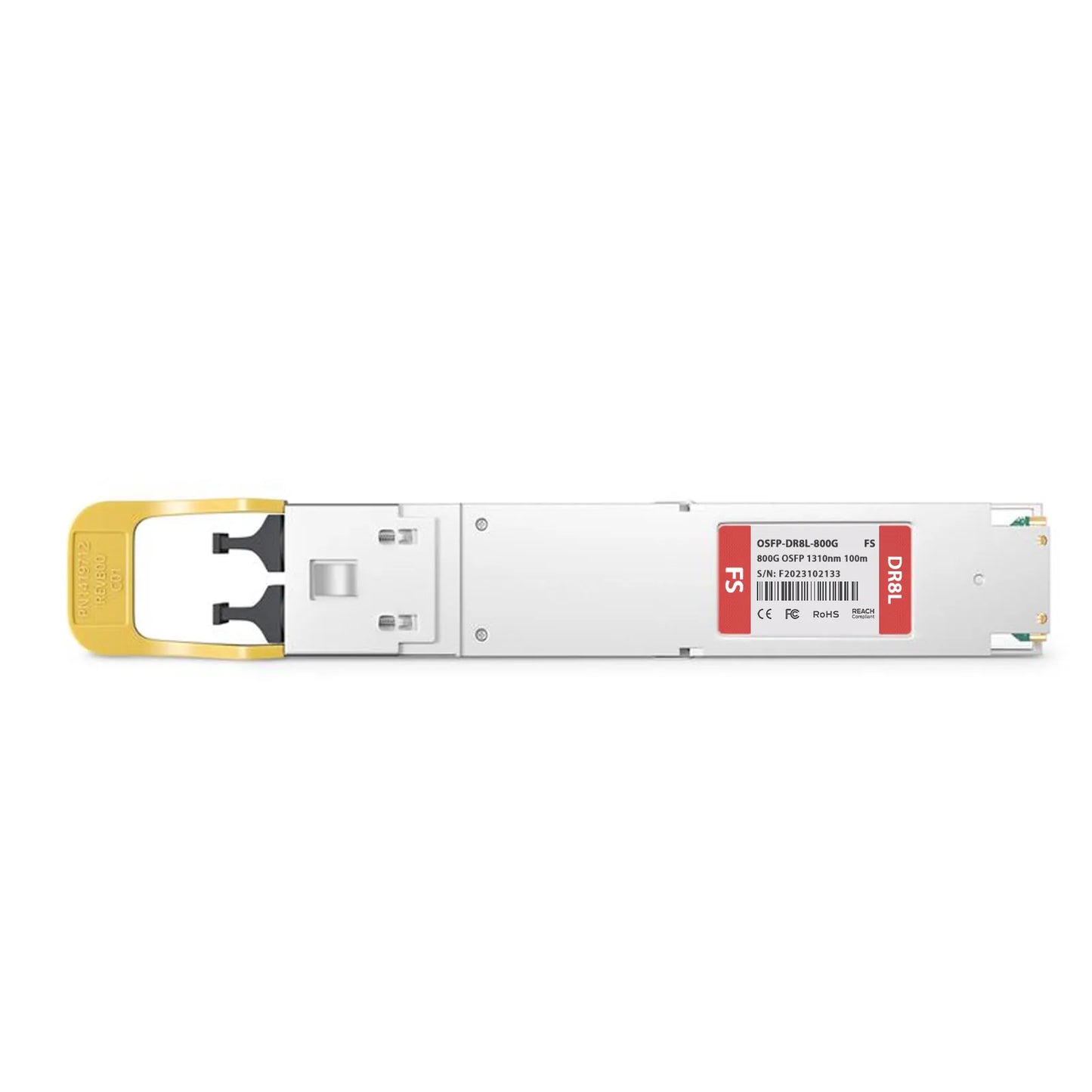 800GBASE 2xDR4/DR8 OSFP Finned Top 8 x 100G PAM4 1310nm 100m DOM Dual MPO-12/APC SMF Optical Transceiver Module for FS Switches