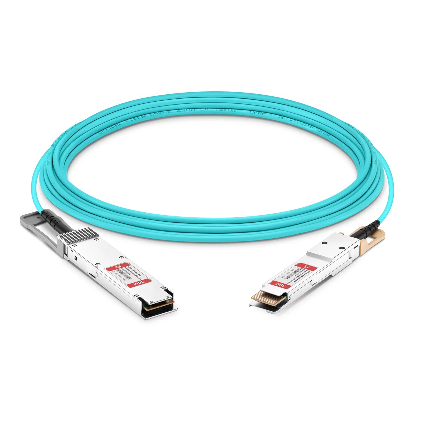 30m (98ft) Cisco Compatible 400G OSFP 8 x 50G PAM4 Flat Top to 400G QSFP-DD 8 x 50G PAM4 Active Optical Cable