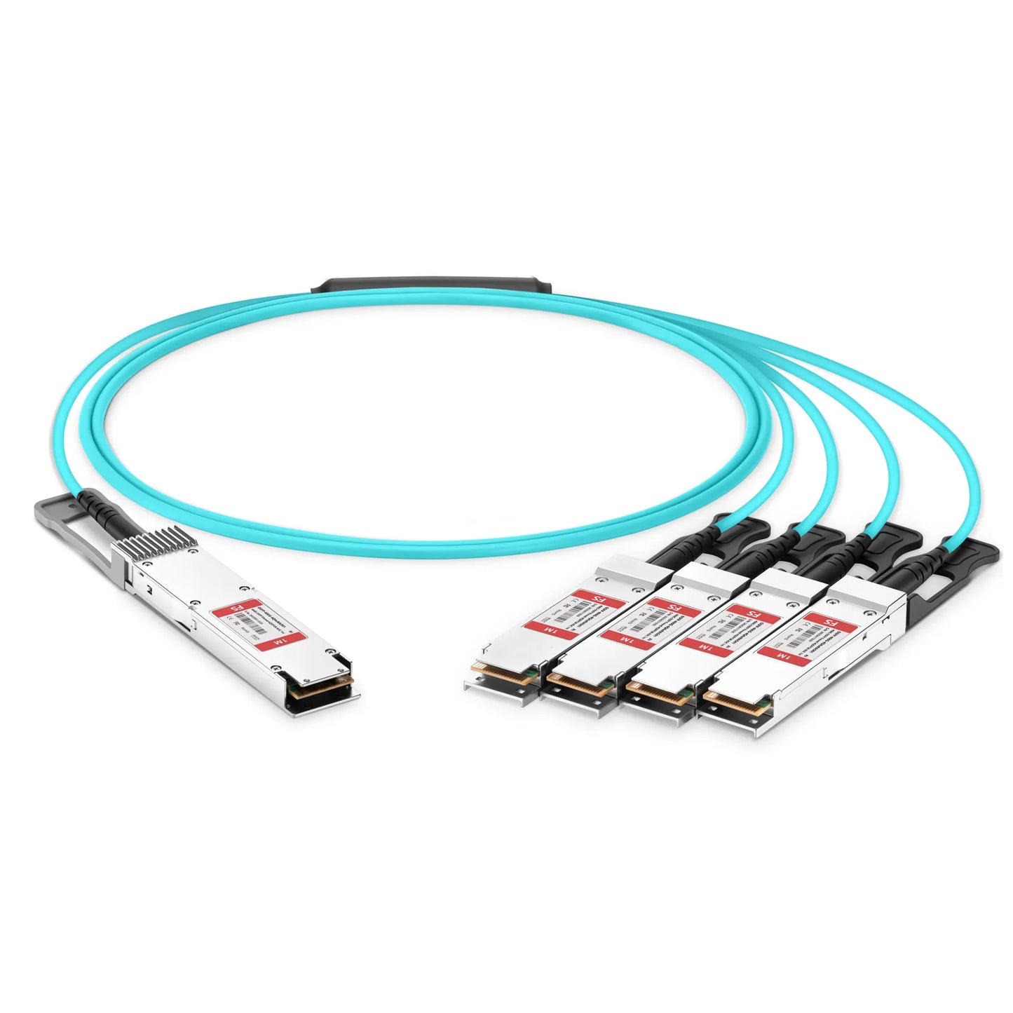 1m (3ft) Arista Networks Compatible 400G OSFP 8 x 50G PAM4 Finned Top to 4 x 100G QSFP28 4 x 25G NRZ Active Optical Breakout Cable