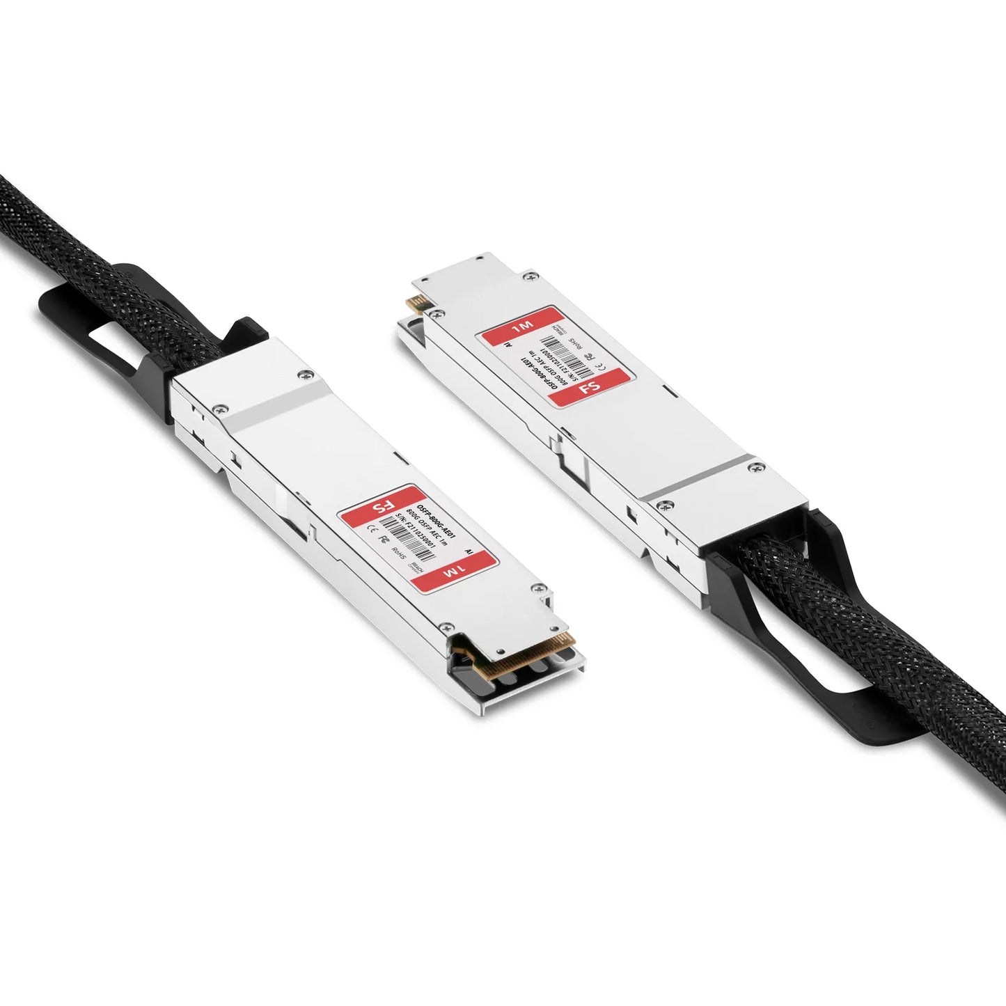 1m (3ft) Arista Networks Compatible 800G OSFP 8 x 100G PAM4 Finned Top Active Electrical Cable