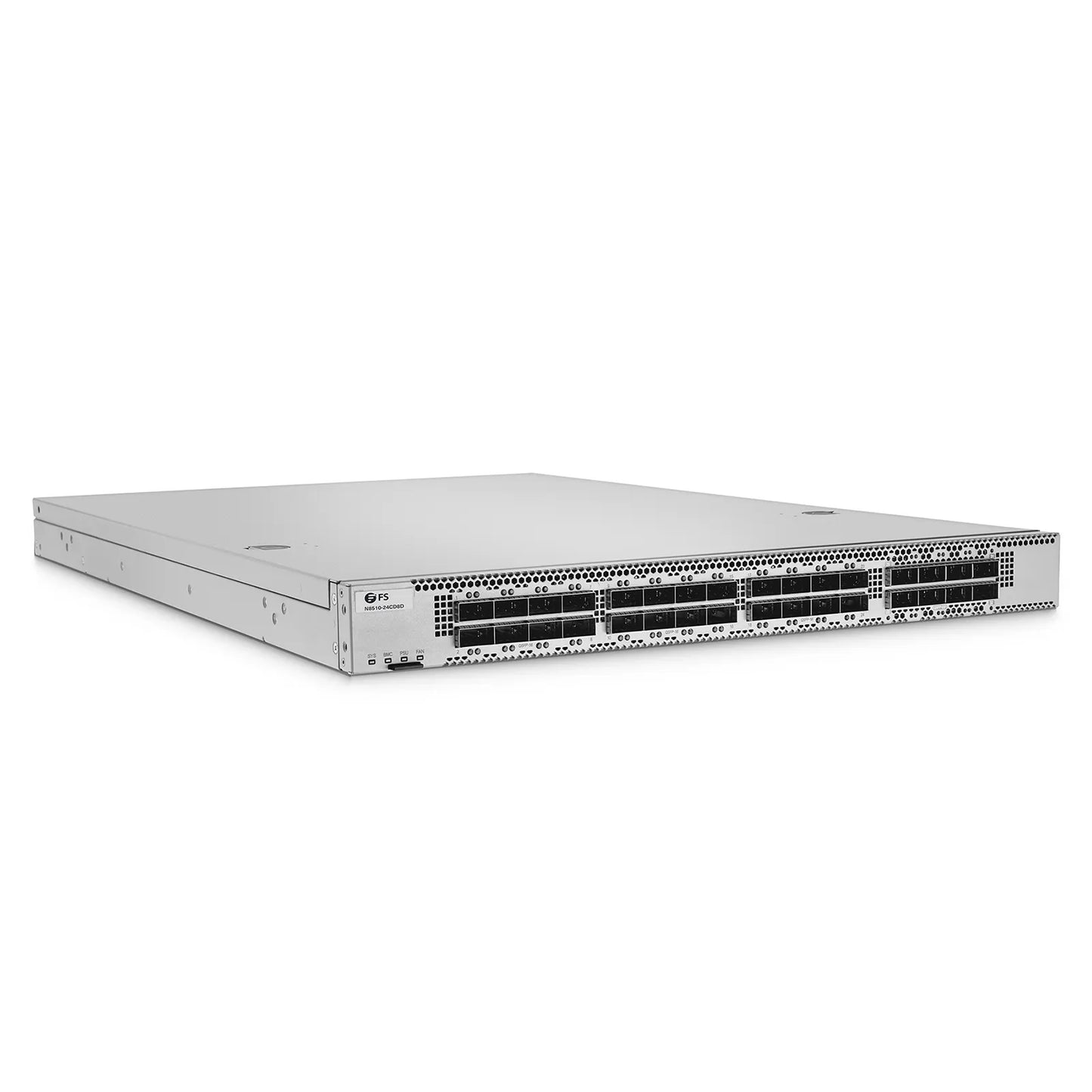 N8510-24CD8D, 24-Port Ethernet Data Center Switch, 24 x 200Gb QSFP56, with 8 x 400Gb QSFP-DD Uplinks, PicOS®, Broadcom Trident 4 Chip, Front-to-Back Airflow