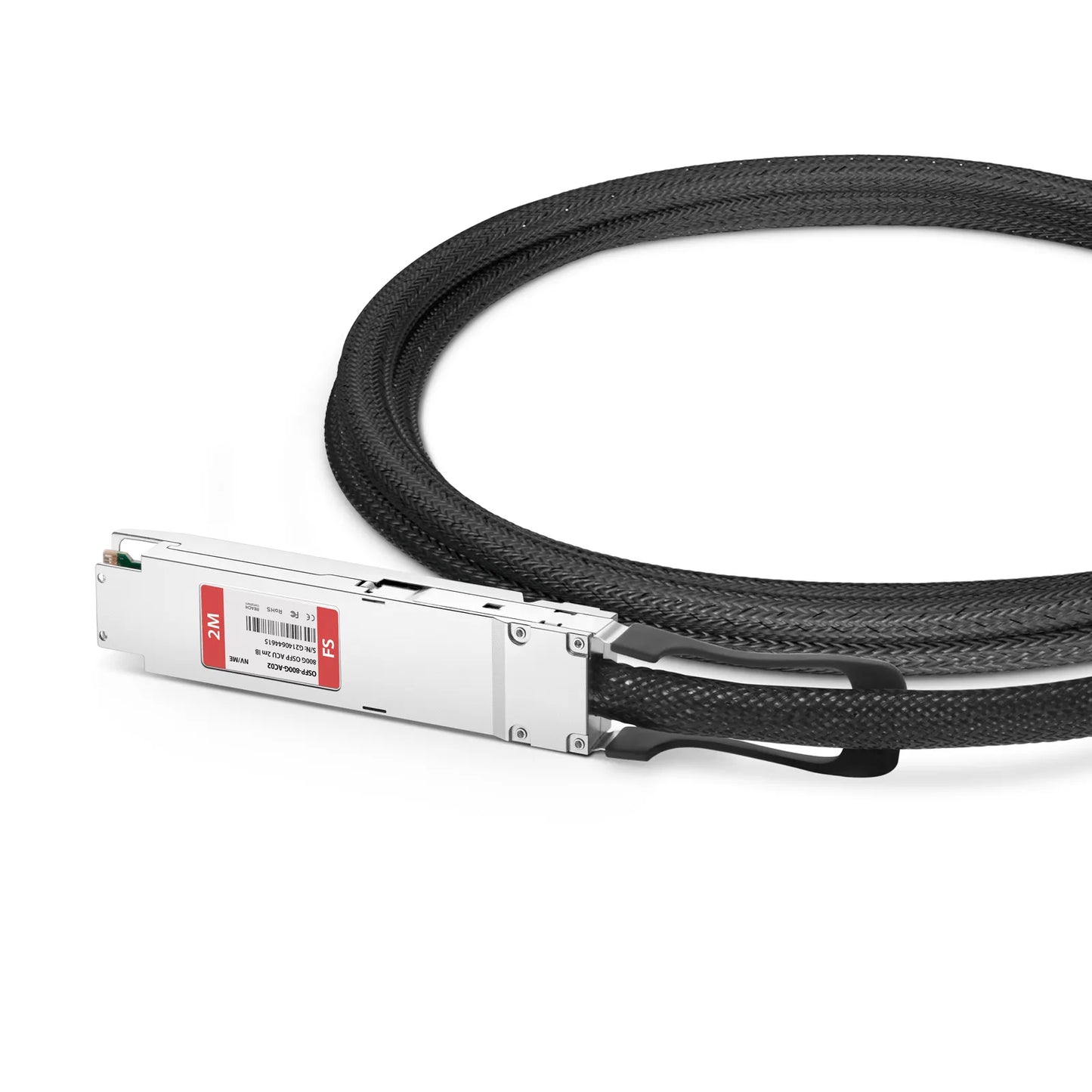 2m (7ft) NVIDIA/Mellanox MCA4J80-N002 Compatible 800G Twin-port OSFP 8 x 100G PAM4 Finned Top InfiniBand NDR Active Direct Attach Copper Twinax Cable for Quantum-2 Switches
