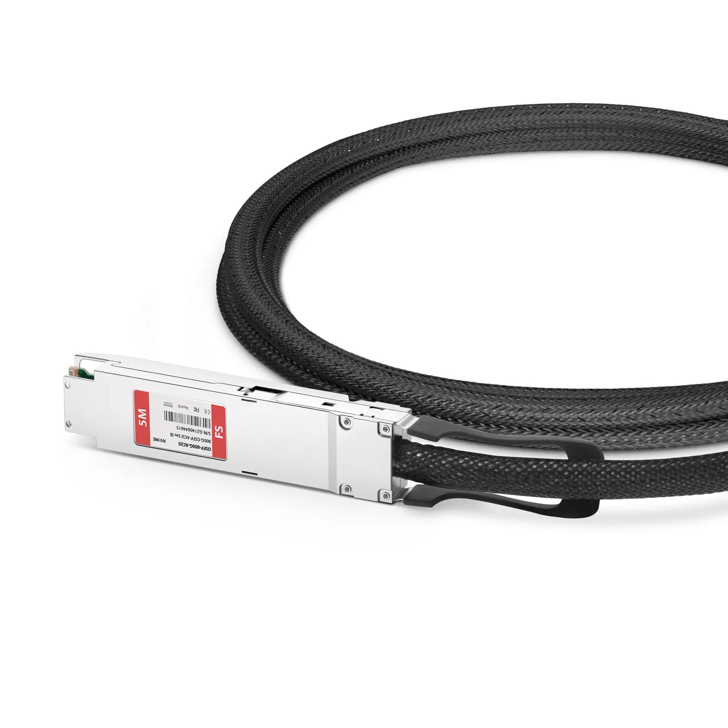 5m (16ft) NVIDIA/Mellanox MCA4J80-N005 Compatible 800G Twin-port OSFP 8 x 100G PAM4 Finned Top InfiniBand NDR Active Direct Attach Copper Twinax Cable for Quantum-2 Switches