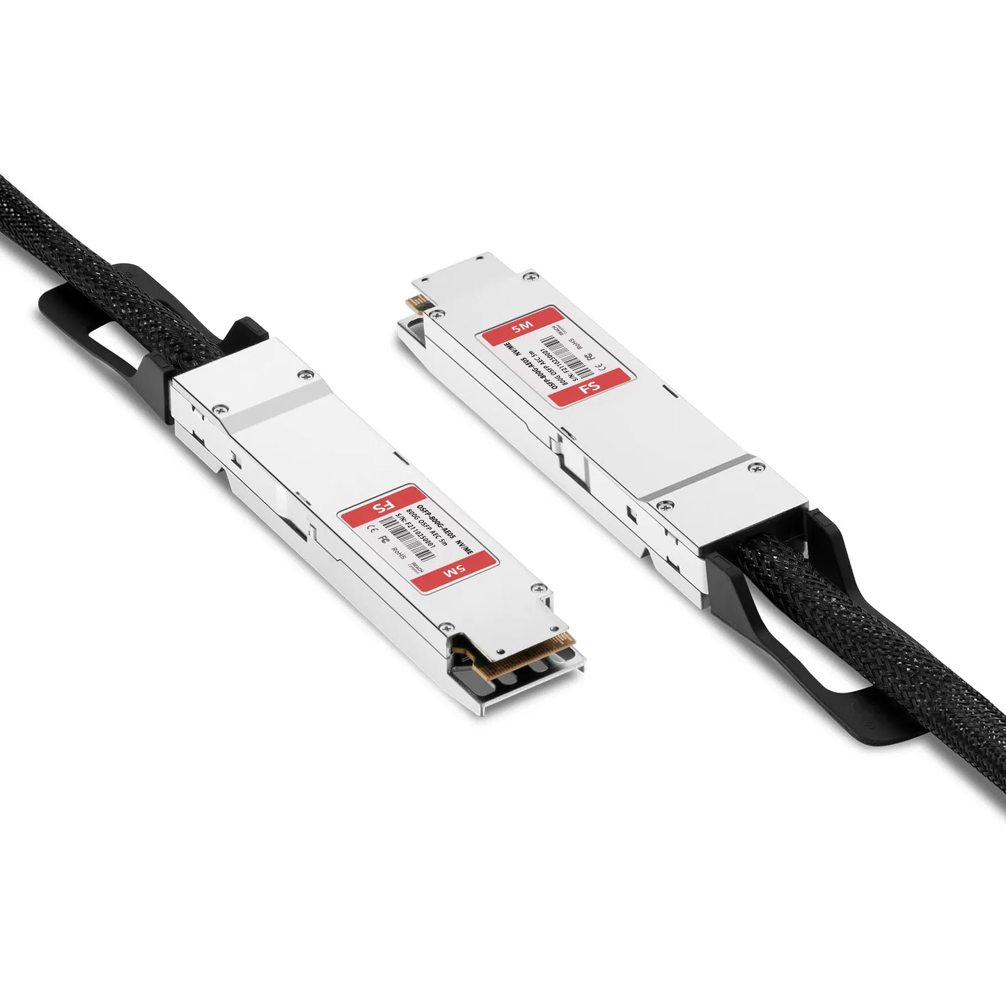 5m (16ft) NVIDIA/Mellanox Compatible 800G OSFP 8 x 100G PAM4 Finned Top Ethernet Active Electrical Cable