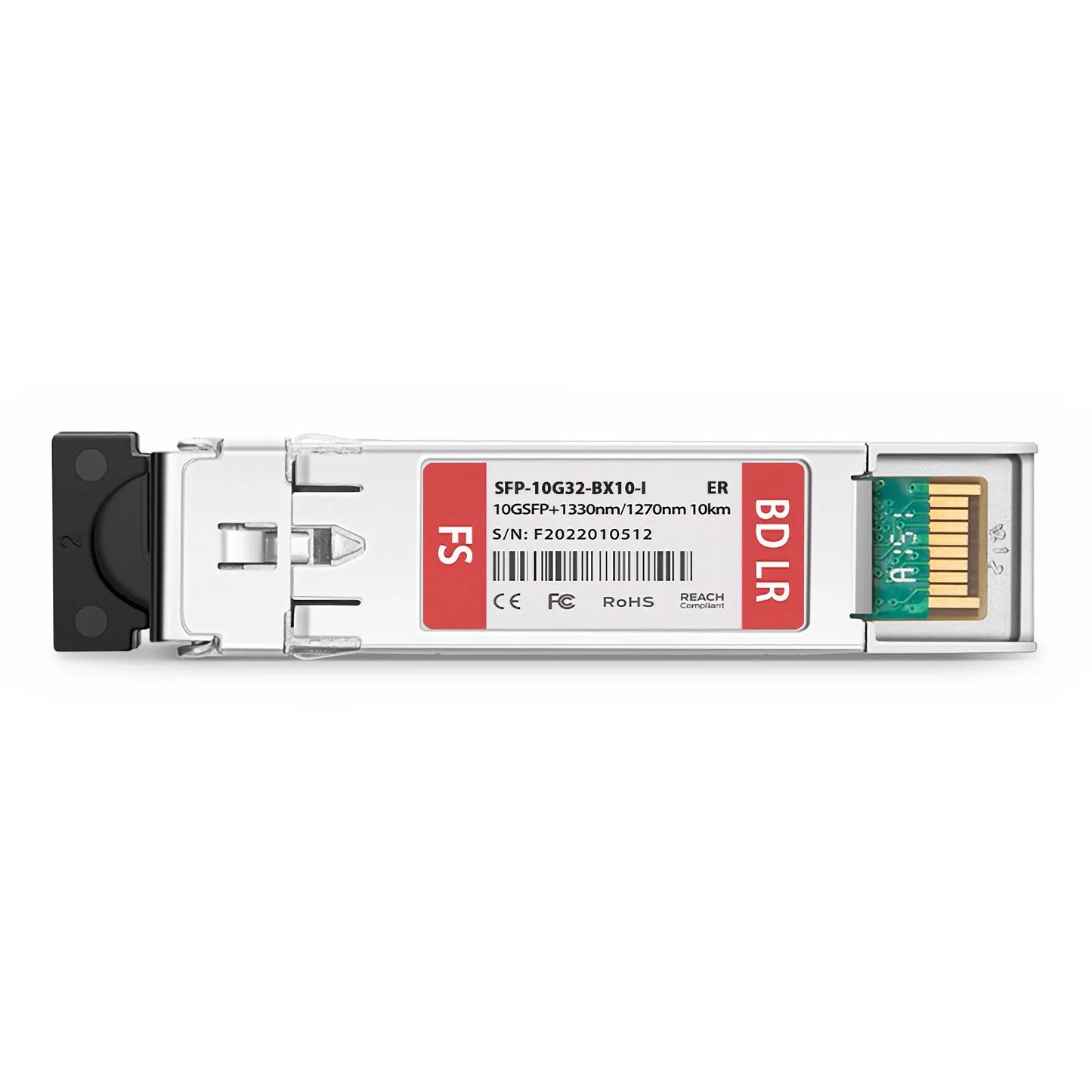 Ericsson Compatible SFP+ 10GBASE-BX10-D BiDi 1330nm-TX/1270nm-RX 10km DOM Simplex LC/UPC SMF Optical Transceiver Module For 4G Wireless (Industrial)