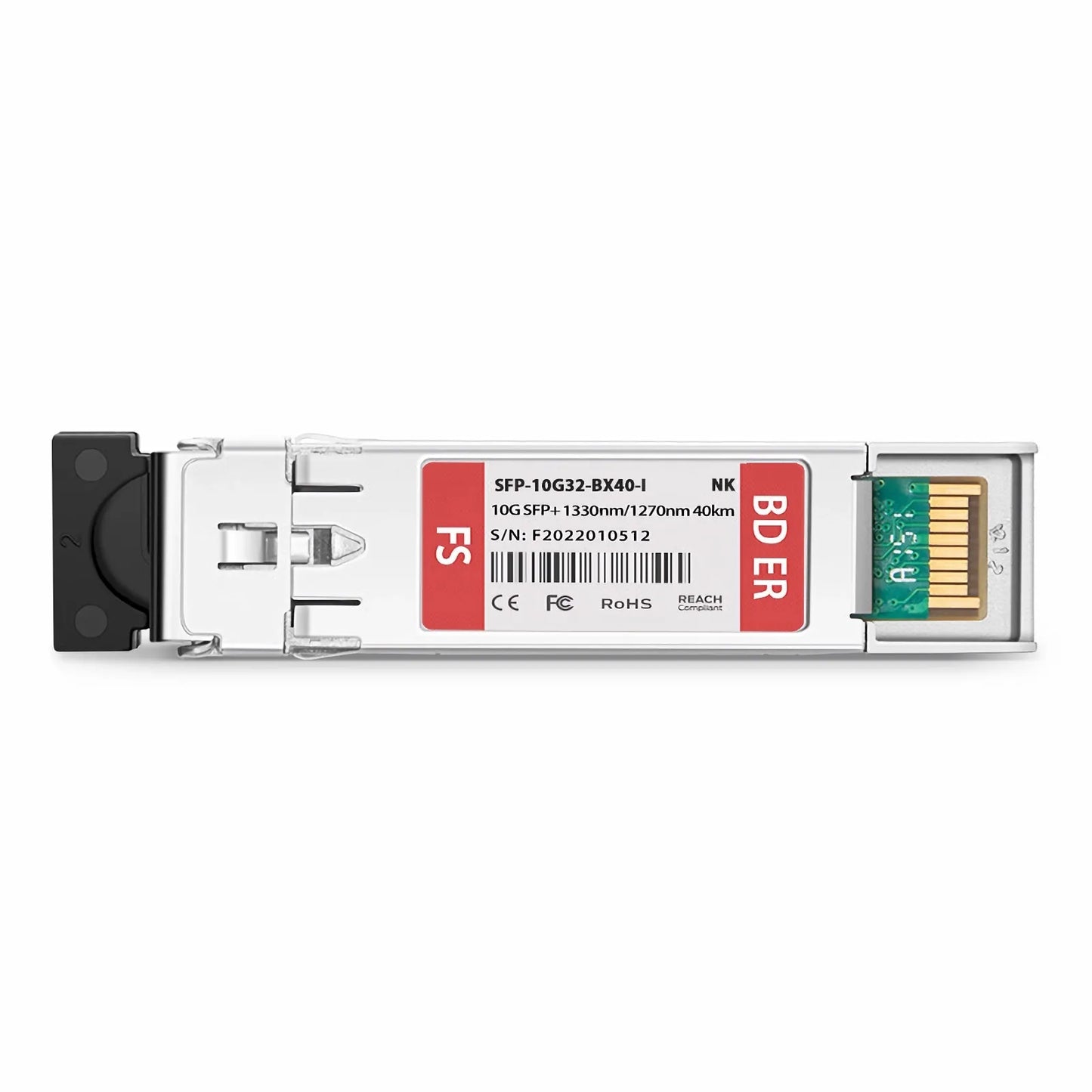 NOKIA 3FE55744AA Compatible SFP+ 10GBASE-BX40-D BiDi 1330nm-TX/1270nm-RX 40km DOM Simplex LC/UPC SMF Optical Transceiver Module For 4G Wireless (Industrial)