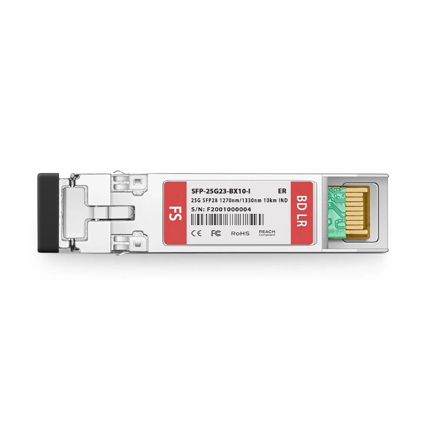 Ericsson RDH10281/1 Compatible SFP28 25GBASE-BX10-U BiDi 1270nm-TX/1330nm-RX 10km DOM Simplex LC/UPC SMF Optical Transceiver Module For 5G Wireless (Industrial)