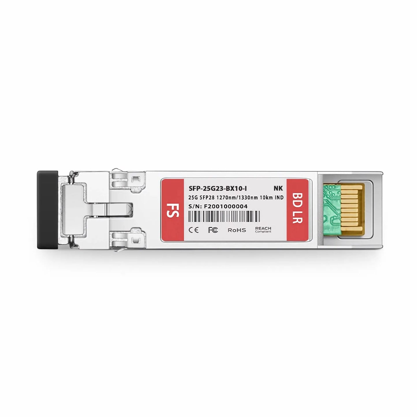 NOKIA 3HE15378AA Compatible SFP28 25GBASE-BX10-U BiDi 1270nm-TX/1330nm-RX 10km DOM Simplex LC/UPC SMF Optical Transceiver Module For 5G Wireless (Industrial)