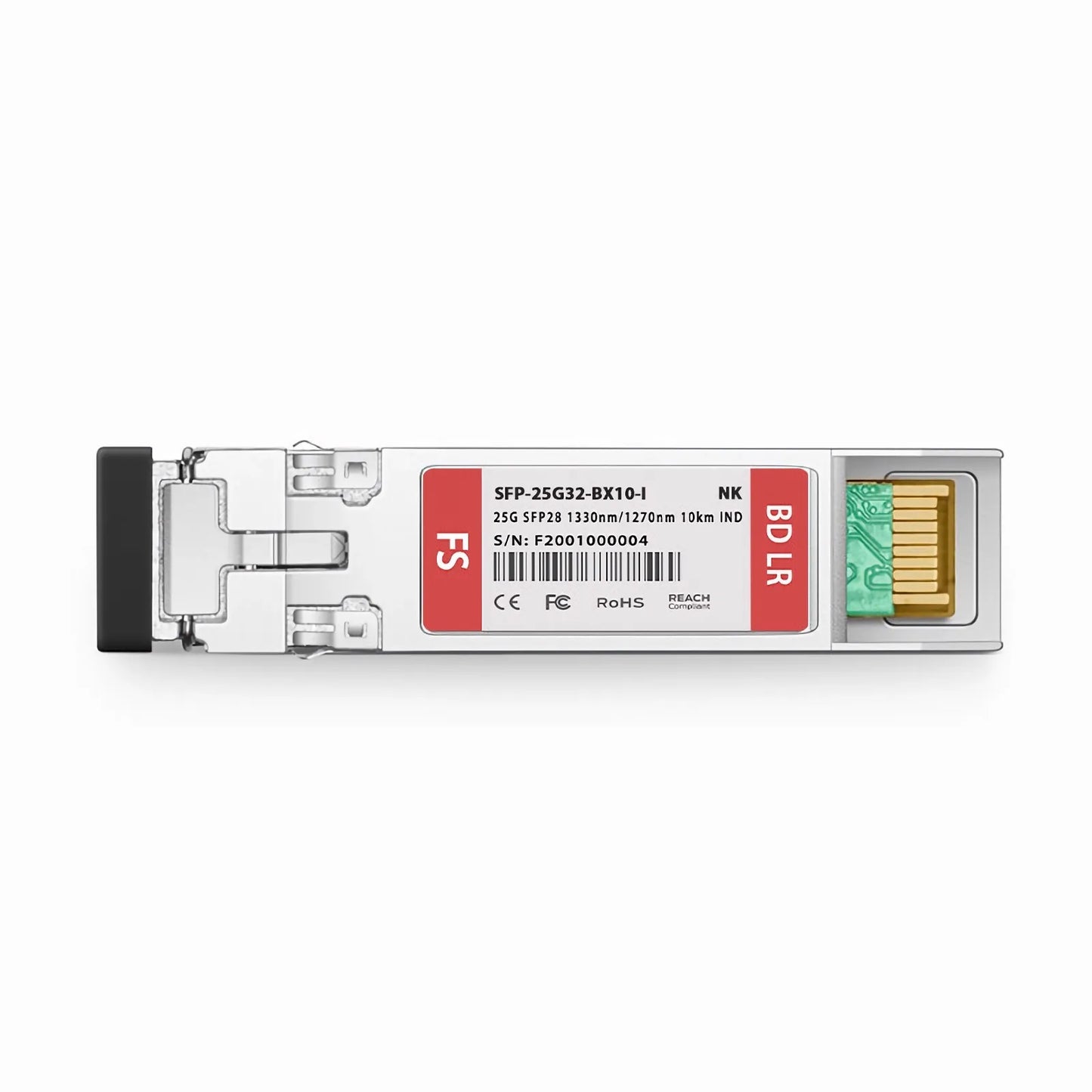 NOKIA 3HE15378AB Compatible SFP28 25GBASE-BX10-D BiDi 1330nm-TX/1270nm-RX 10km DOM Simplex LC/UPC SMF Optical Transceiver Module For 5G Wireless (Industrial)