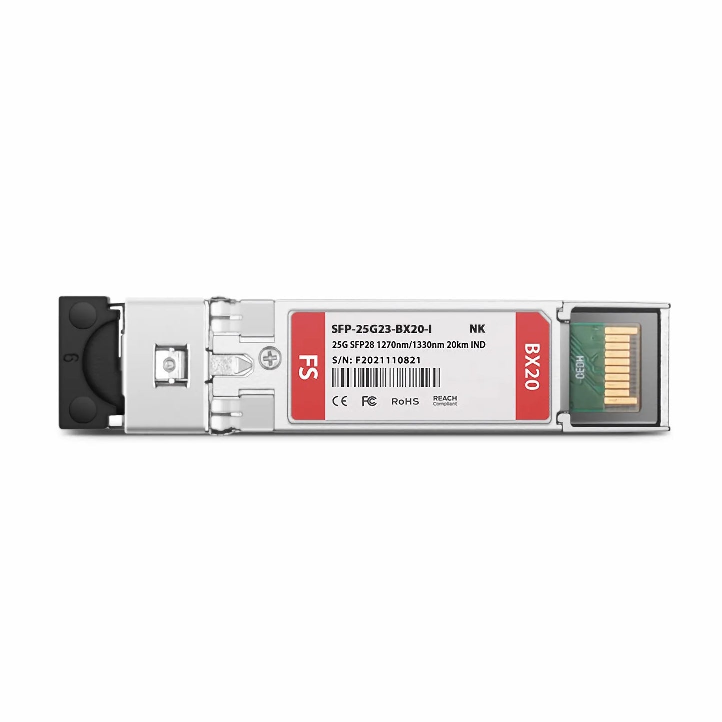 NOKIA 3HE15379AA Compatible SFP28 25GBASE-BX20-U 1270nm-TX/1330nm-RX 20km DOM Simplex LC/UPC SMF Optical Transceiver Module For 5G Wireless (Industrial)