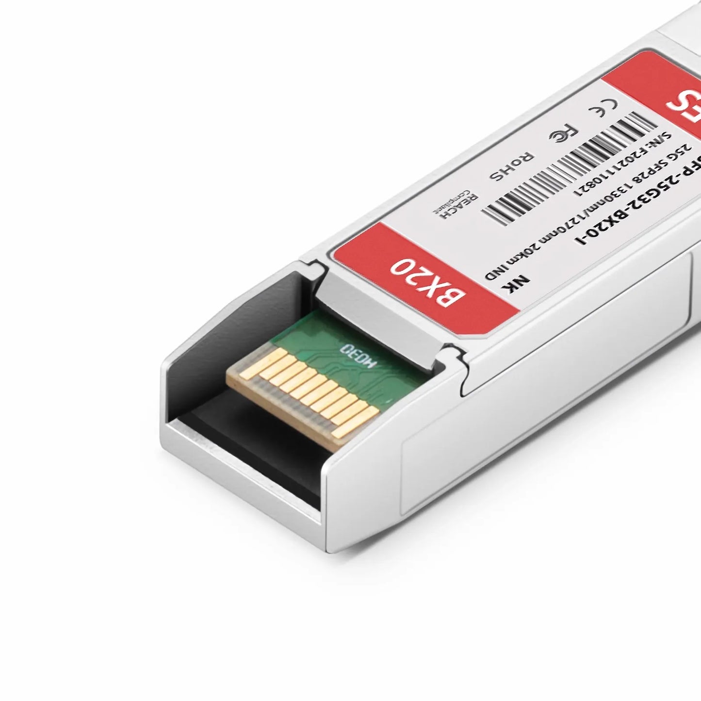 NOKIA 3HE15379AB Compatible SFP28 25GBASE-BX20-D BiDi 1330nm-TX/1270nm-RX 20km DOM Simplex LC/UPC SMF Optical Transceiver Module For 5G Wireless (Industrial)