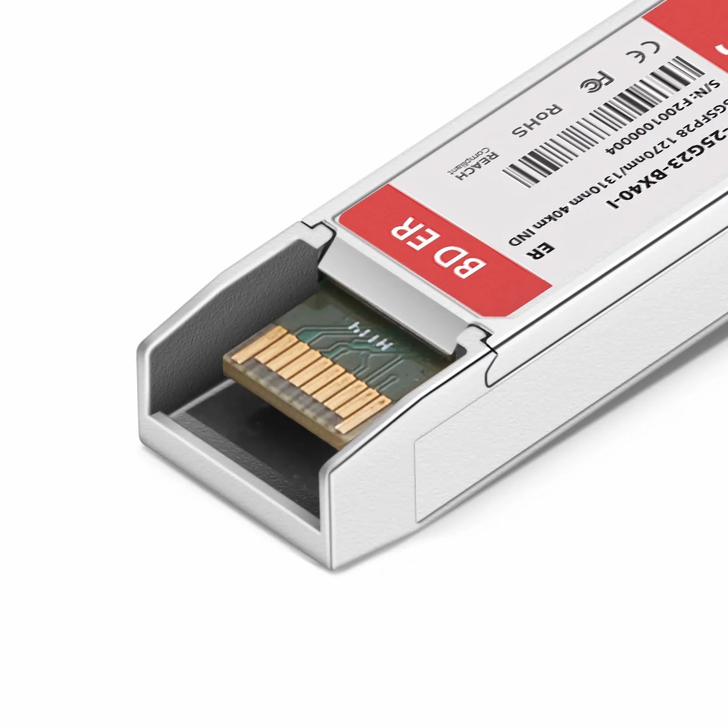 Ericsson Compatible SFP28 25GBASE-BX40-U BiDi 1270nm-TX/1310nm-RX 40km DOM Simplex LC/UPC SMF Optical Transceiver Module For 5G Wireless (Industrial)