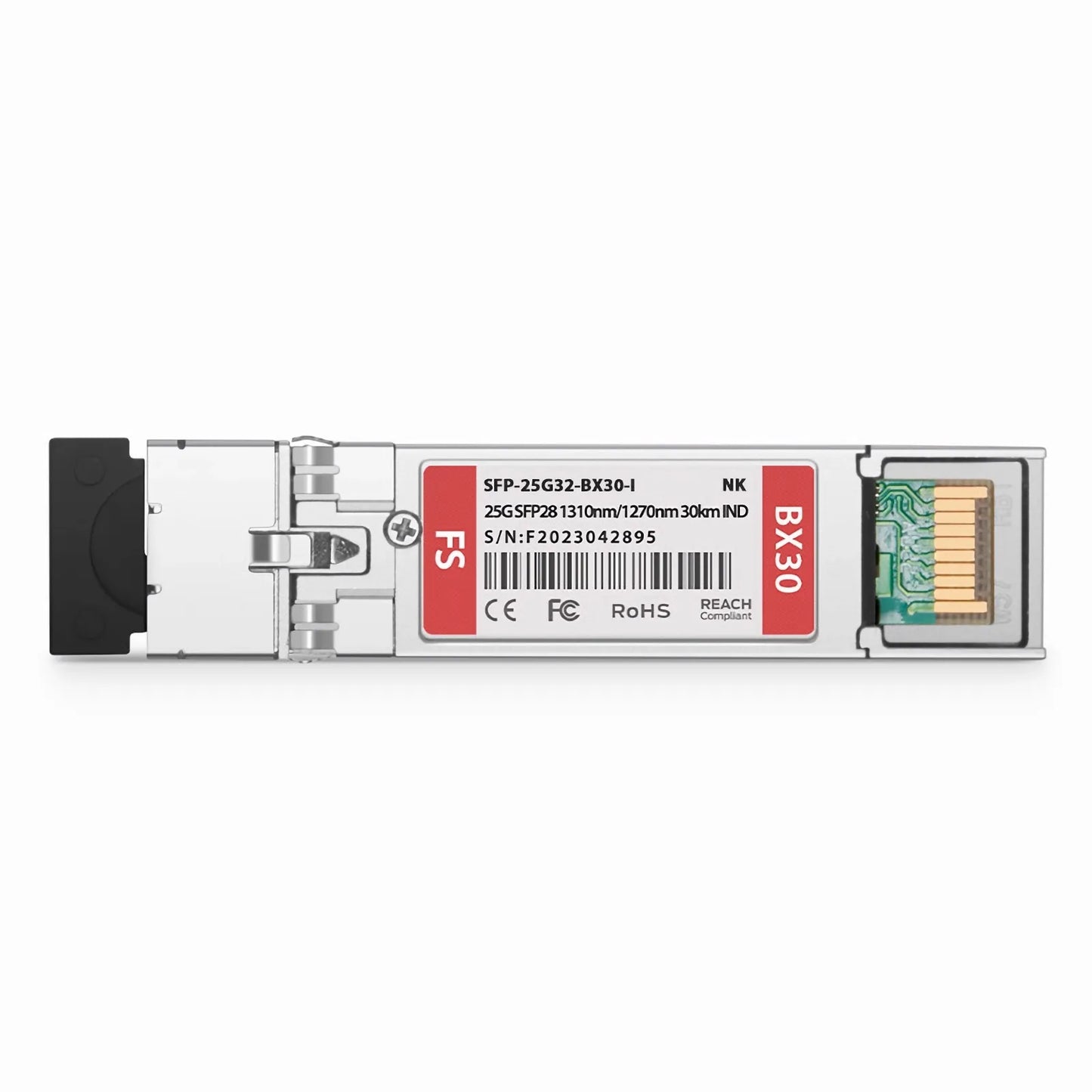 NOKIA Compatible SFP28 25GBASE-BX30-D BiDi 1310nm-TX/1270nm-RX 30km DOM Simplex LC/UPC SMF Optical Transceiver Module For 5G Wireless (Industrial)