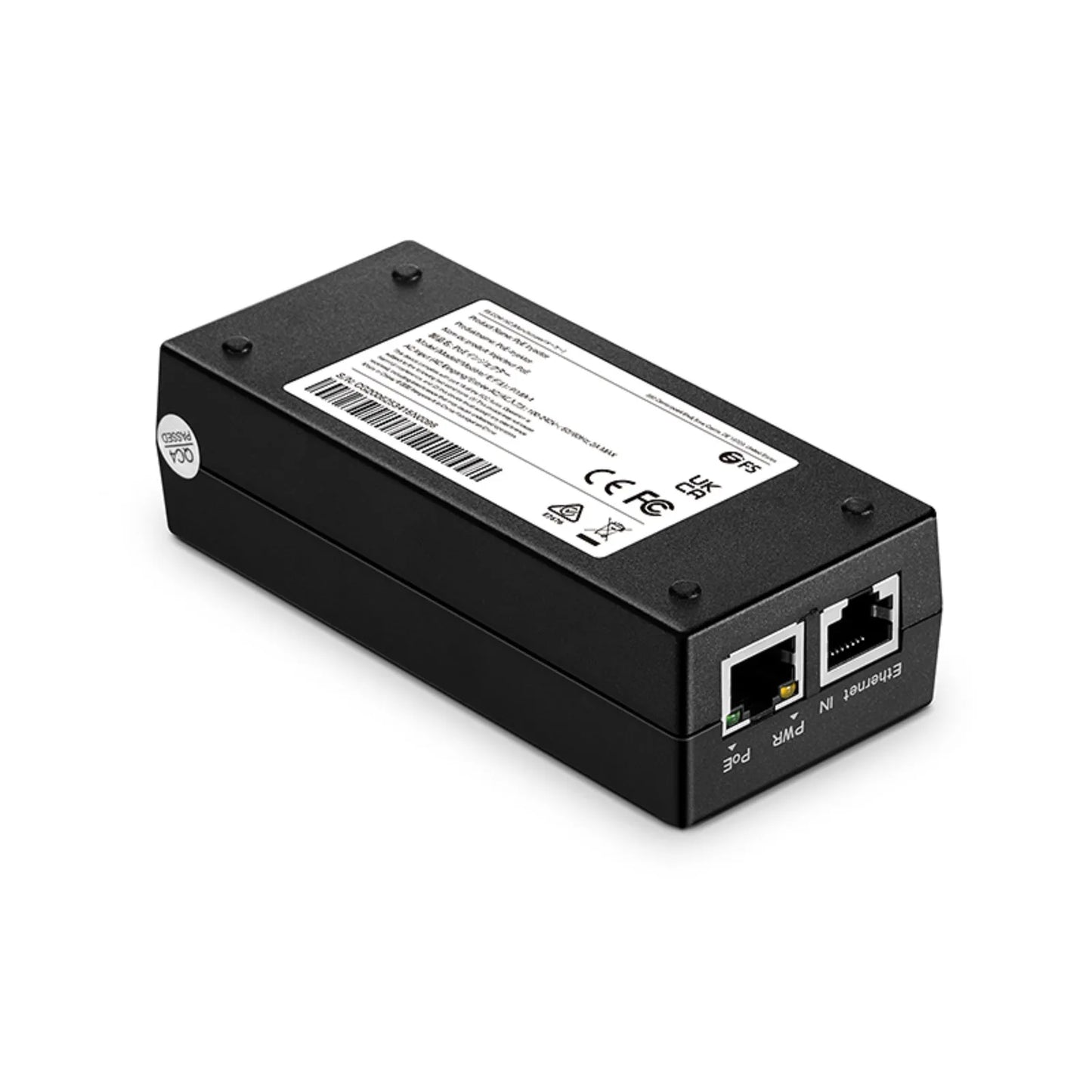Single Port 10/100/1000M Gigabit PoE Injector, PoE Port @ 18W