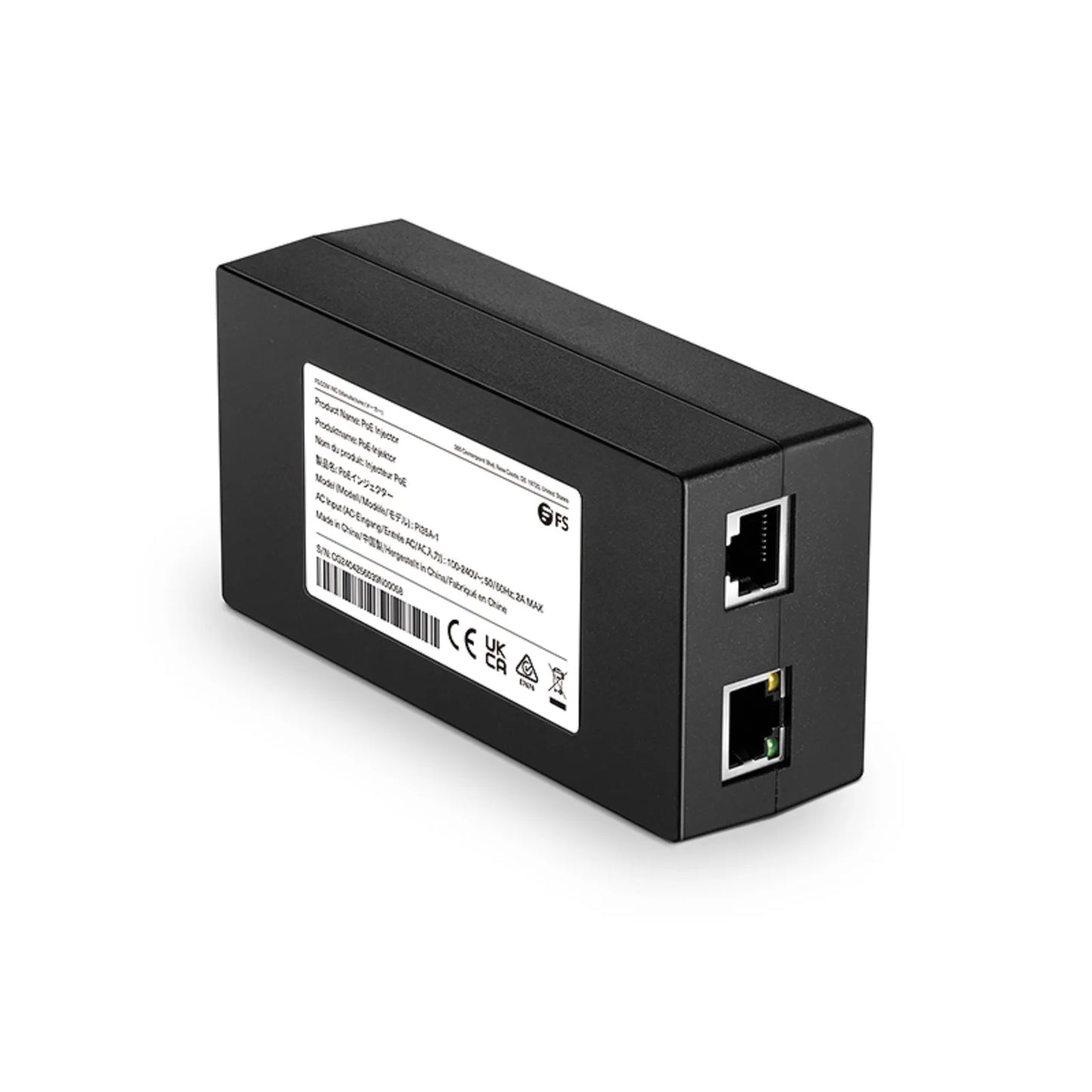 Single Port 10/100/1000M Gigabit PoE Injector, PoE Port @ 35W