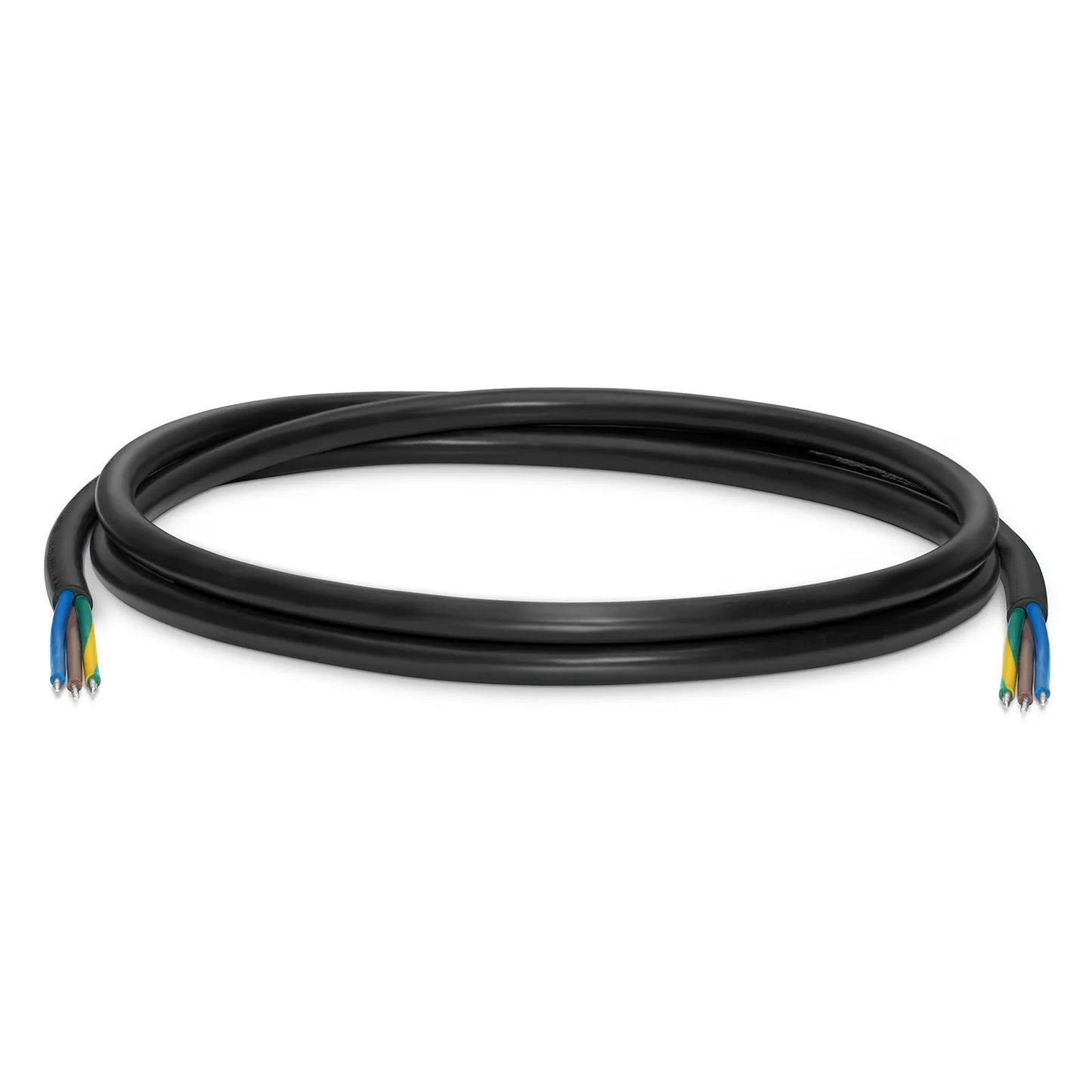 6ft (1.8m) Stripped End to Stripped End 17AWG 250V/10A Power Cord, Black
