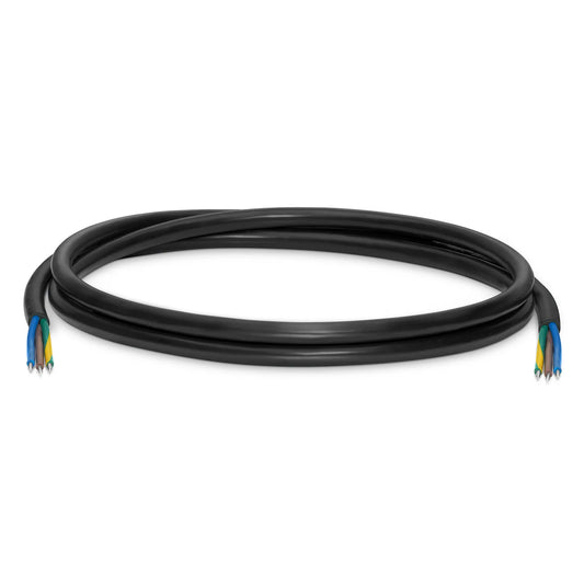 6ft (1.8m) Stripped End to Stripped End 17AWG 250V/10A Power Cord, Black