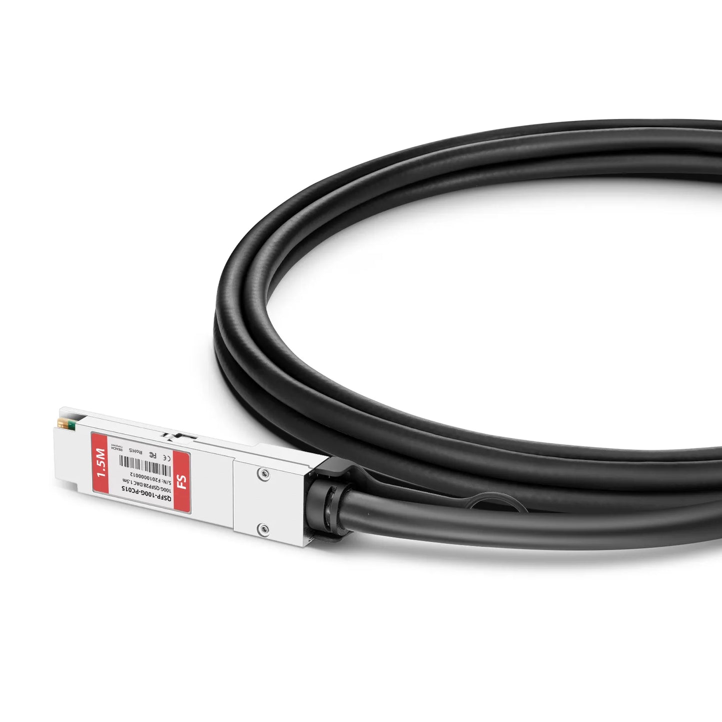 1.5m (5ft) Cisco QSFP-100G-CU1.5M Compatible 100G QSFP28 4 x 25G NRZ Passive Direct Attach Copper Twinax Cable