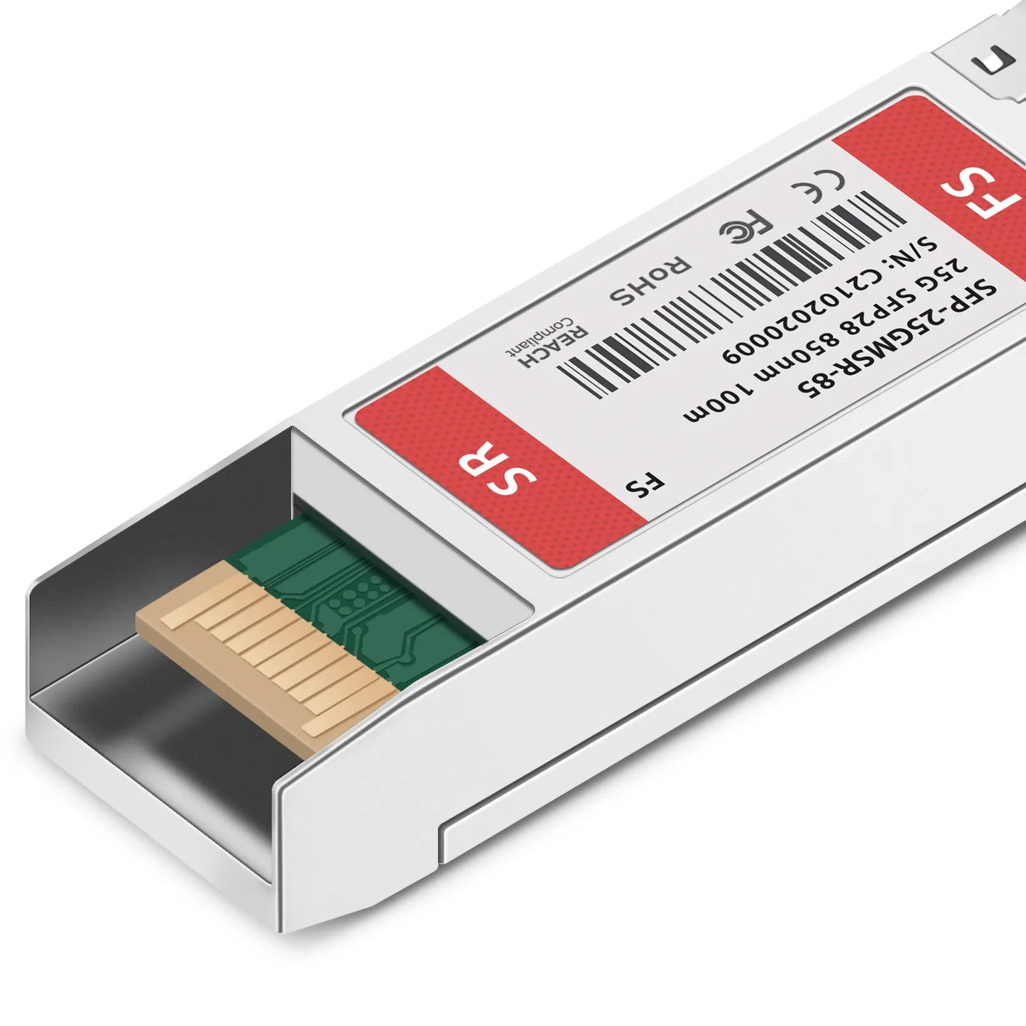 10/25GBASE-SR SFP28 Dual-rate 850nm 100m DOM Duplex LC/UPC MMF Optical Transceiver Module for FS Switches