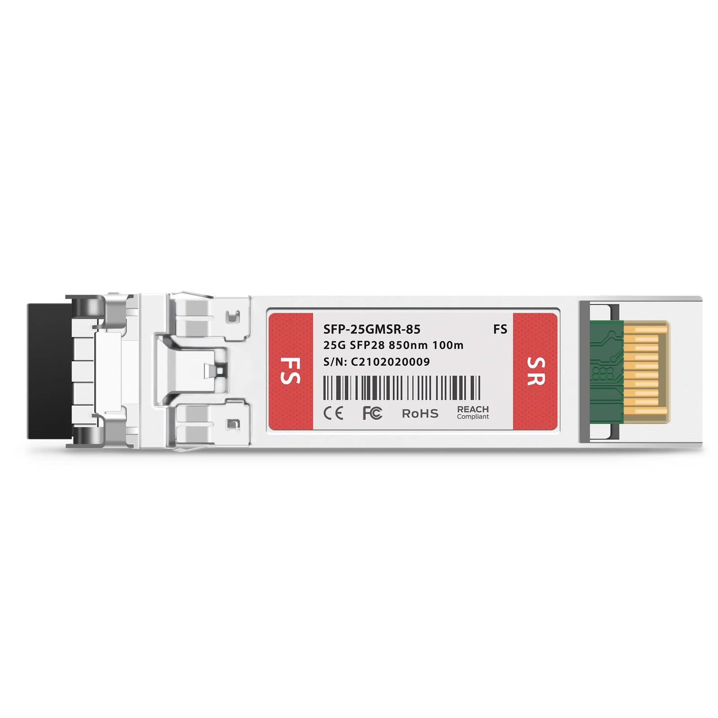 10/25GBASE-SR SFP28 Dual-rate 850nm 100m DOM Duplex LC/UPC MMF Optical Transceiver Module for FS Switches