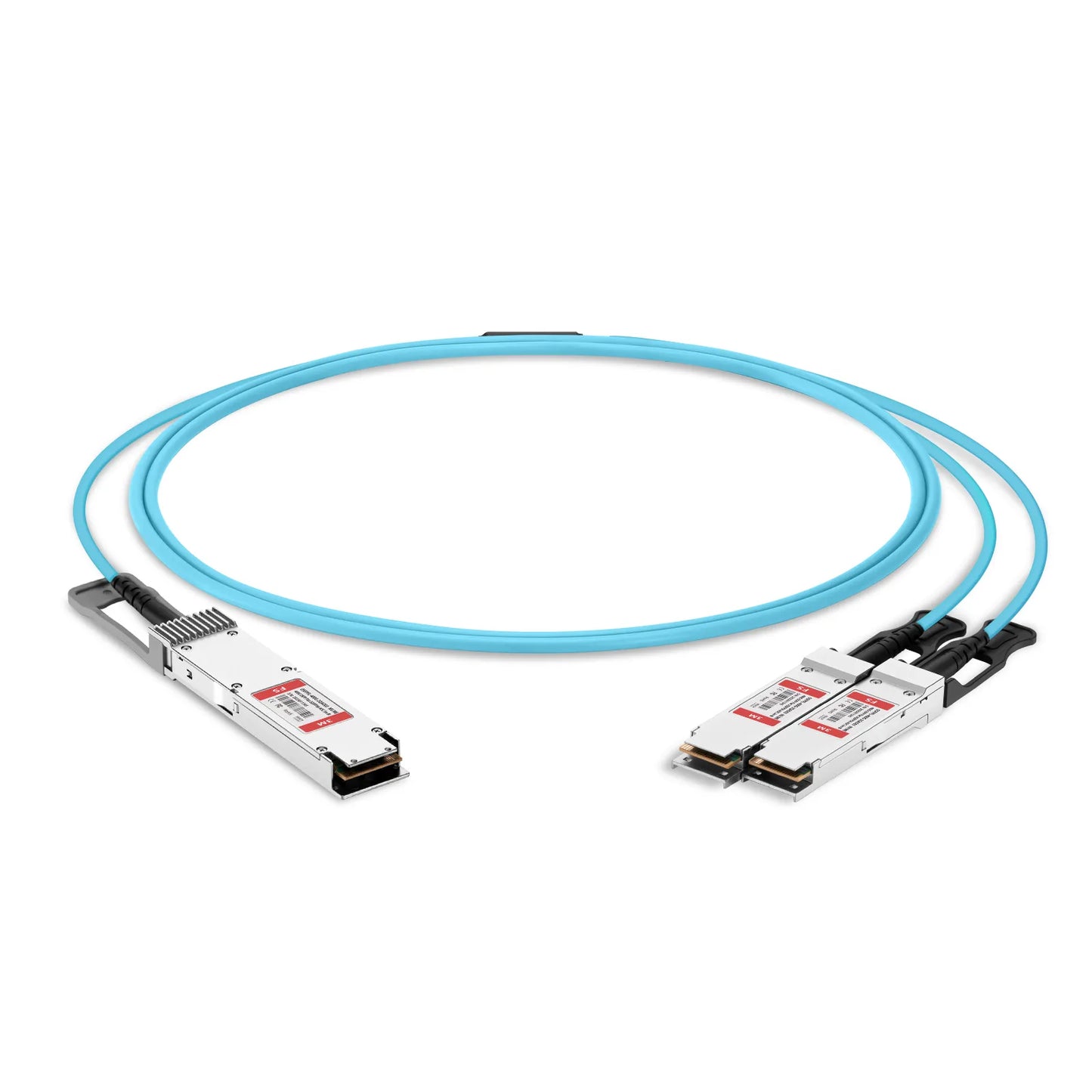 3m (10ft) NVIDIA/Mellanox MFA7U10-H003-FLT Compatible 400G OSFP 8 x 50G PAM4 Flat Top to 2 x 200G QSFP56 4 x 50G PAM4 InfiniBand HDR Active Optical Breakout Cable for Quantum Switches and ConnectX-7 HCA