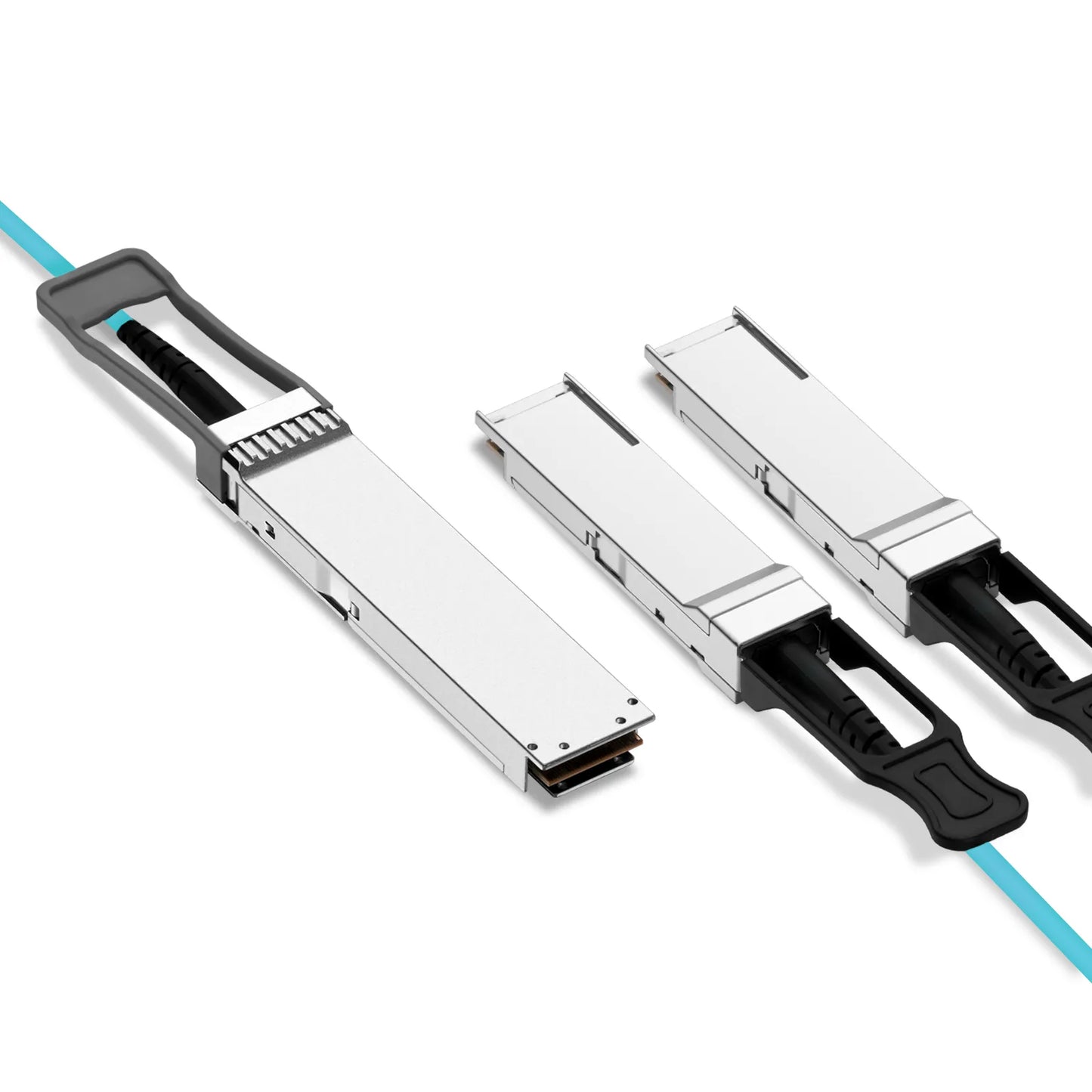 3m (10ft) NVIDIA/Mellanox MFA7U10-H003-FLT Compatible 400G OSFP 8 x 50G PAM4 Flat Top to 2 x 200G QSFP56 4 x 50G PAM4 InfiniBand HDR Active Optical Breakout Cable for Quantum Switches and ConnectX-7 HCA