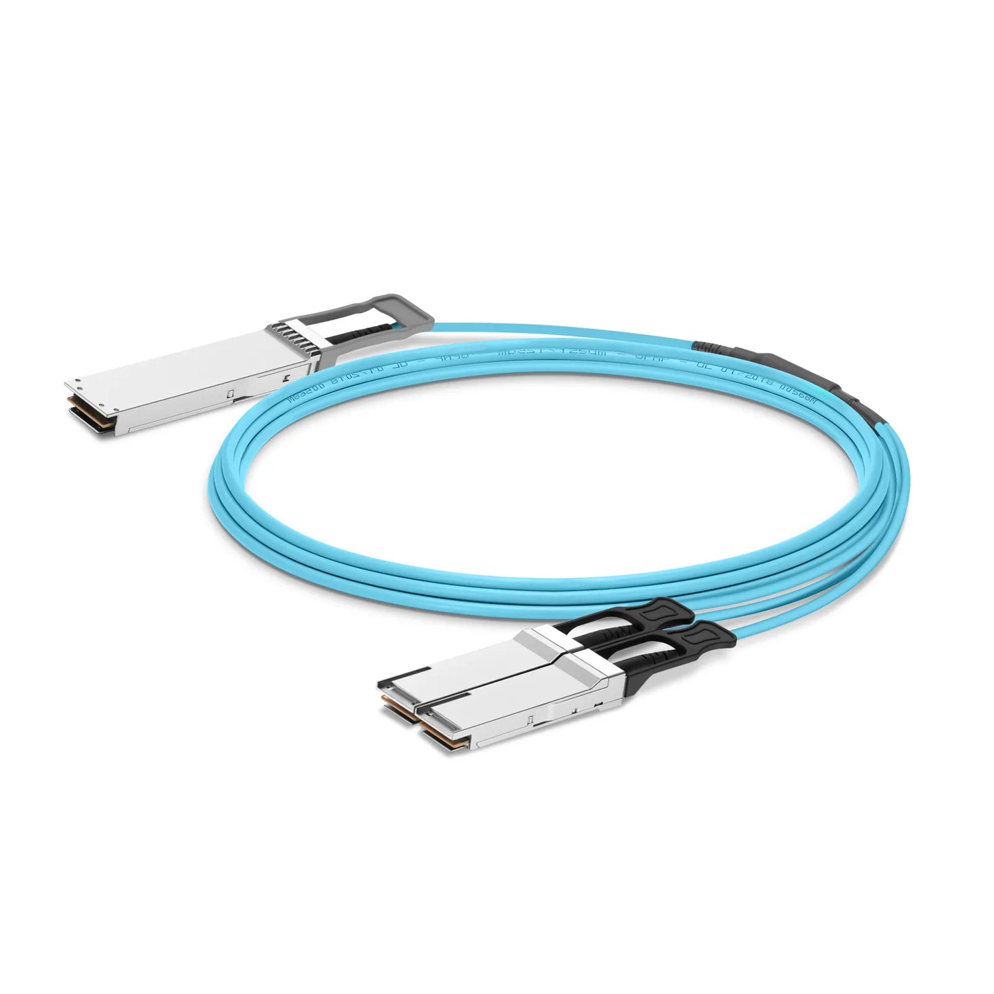 20m (66ft) NVIDIA/Mellanox MFA7U10-H020-FLT Compatible 400G OSFP 8 x 50G PAM4 Flat Top to 2 x 200G QSFP56 4 x 50G PAM4 InfiniBand HDR Active Optical Breakout Cable for Quantum Switches and ConnectX-7 HCA
