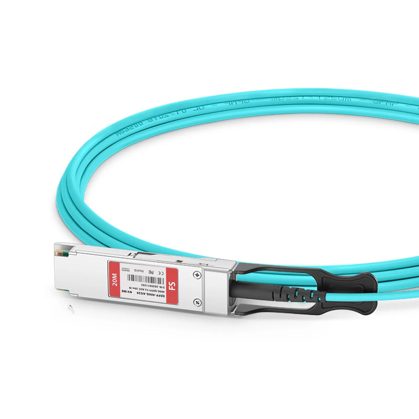 20m (66ft) NVIDIA/Mellanox Compatible 400G QSFP112 4 x 100G PAM4 InfiniBand NDR Active Optical Cable for ConnectX-7 HCA