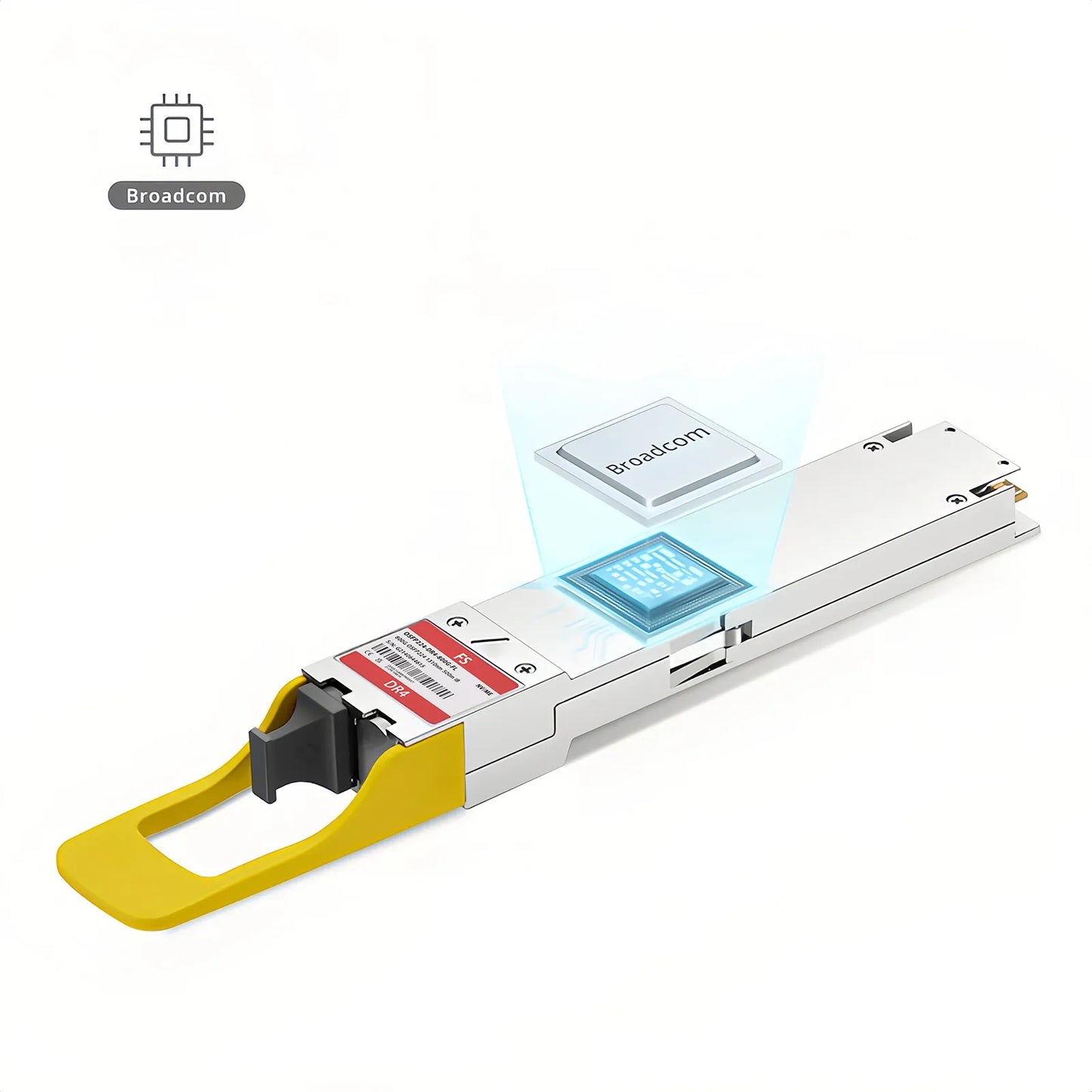NVIDIA/Mellanox MMS4A20 Compatible 800GBASE-DR4 OSFP224 Flat Top 4 x 200G PAM4 1310nm 500m DOM MPO-12/APC SMF InfiniBand XDR Optical Transceiver Module for ConnectX-8 HCA/B300/GB300