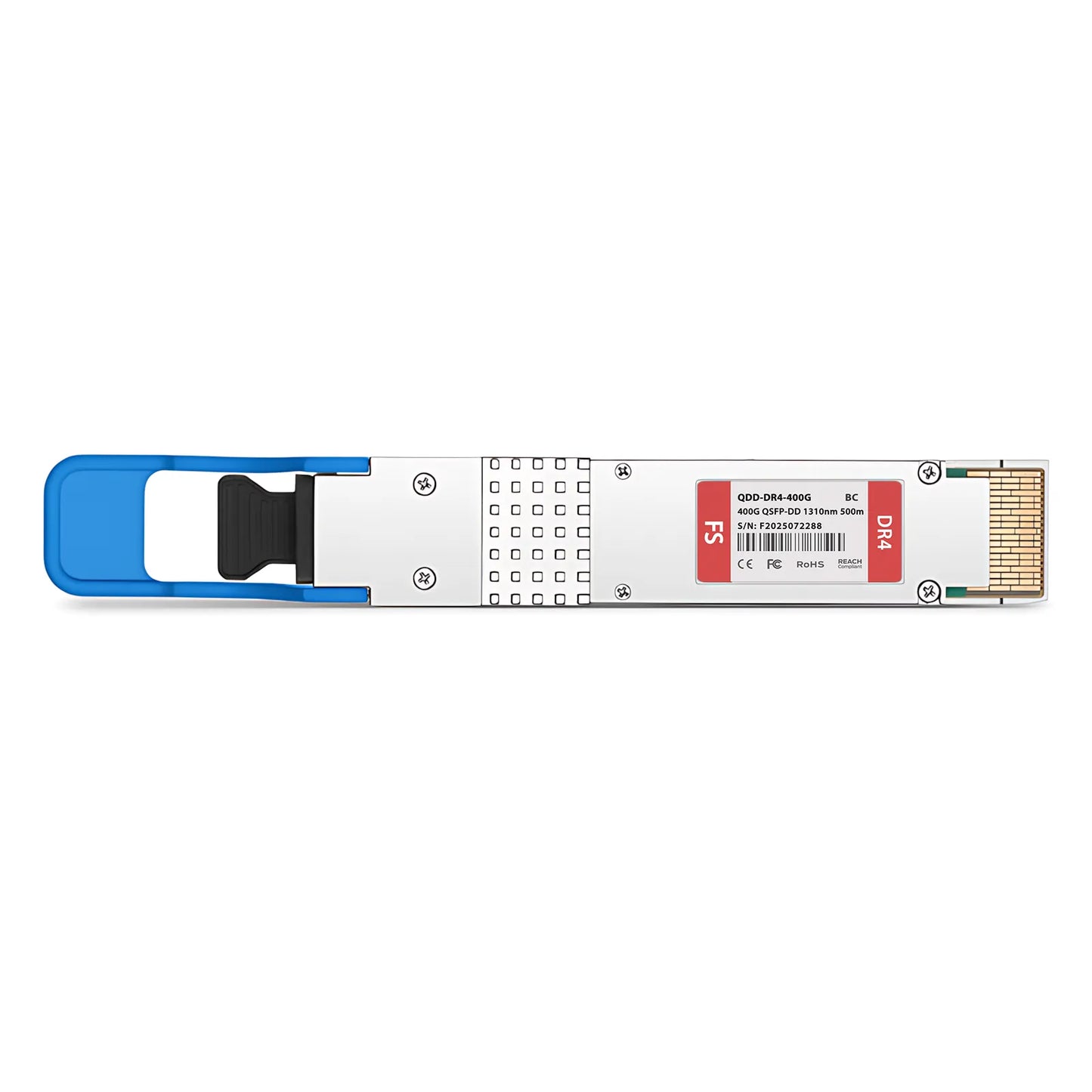 Broadcom Compatible 400GBASE-DR4 QSFP-DD 8 x 50G PAM4 1310nm 500m DOM MPO-12/APC SMF Optical Transceiver Module, Breakout to 4 x 100G-DR