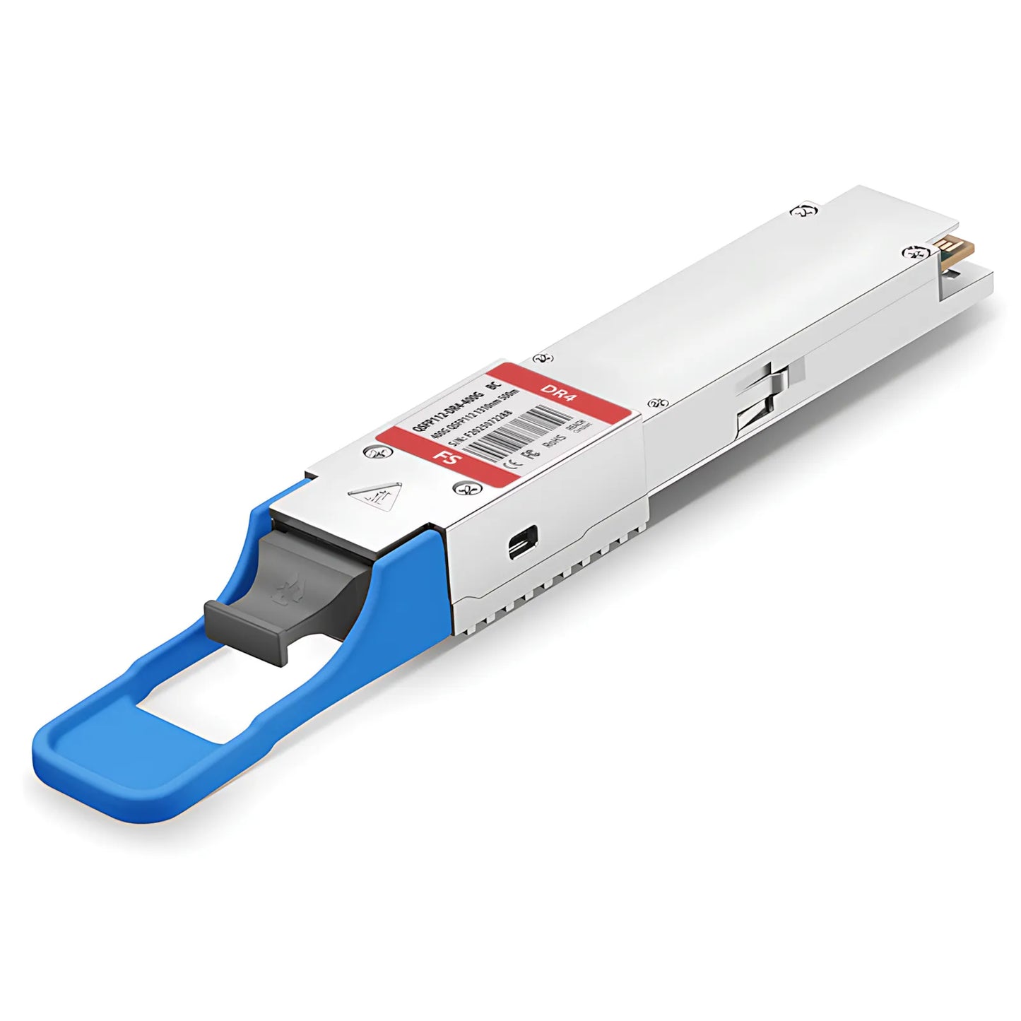 Broadcom Compatible 400GBASE-DR4 QSFP112 4 x 100G PAM4 1310nm 500m DOM MPO-12/APC SMF Optical Transceiver Module, Breakout to 4 x 100G-DR