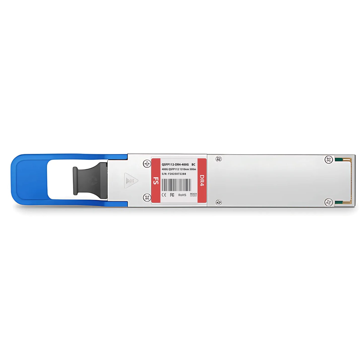 Broadcom Compatible 400GBASE-DR4 QSFP112 4 x 100G PAM4 1310nm 500m DOM MPO-12/APC SMF Optical Transceiver Module, Breakout to 4 x 100G-DR