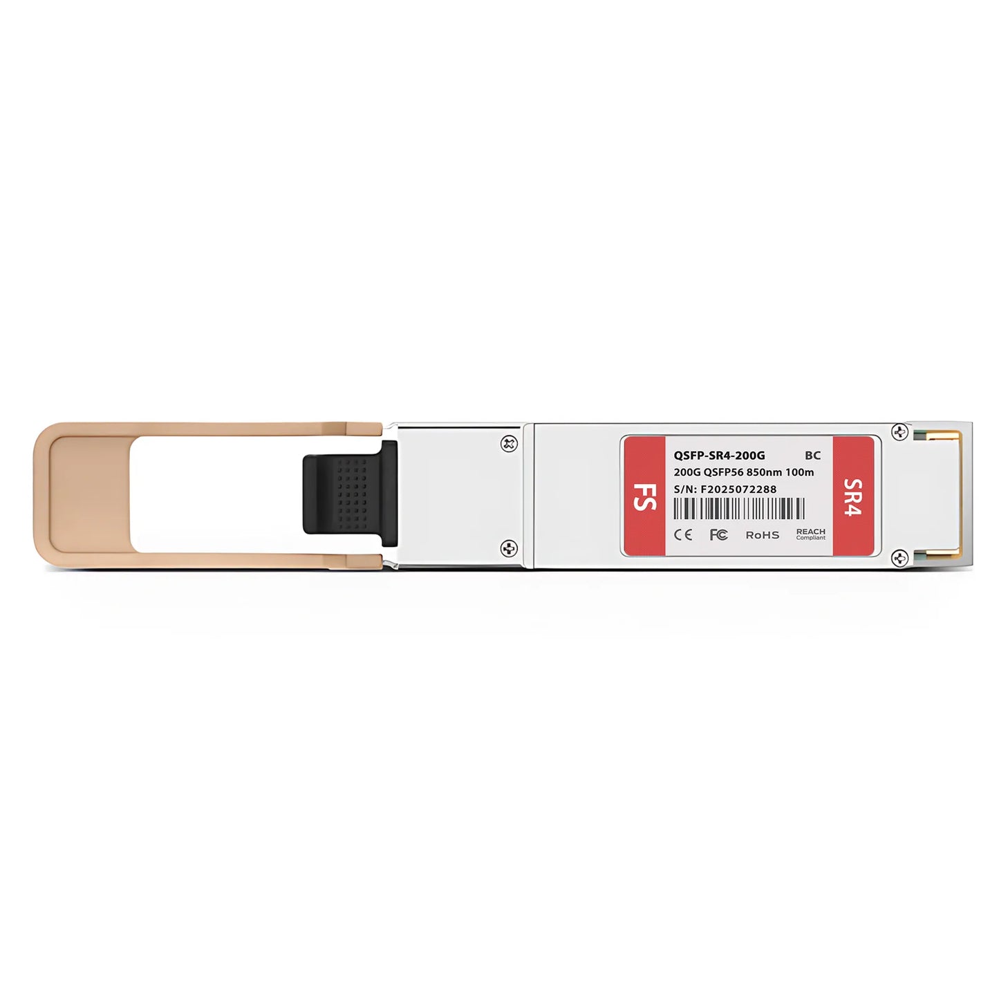 Broadcom Compatible 200GBASE-SR4 QSFP56 4 x 50G PAM4 850nm 100m DOM MPO-12/UPC MMF Optical Transceiver Module
