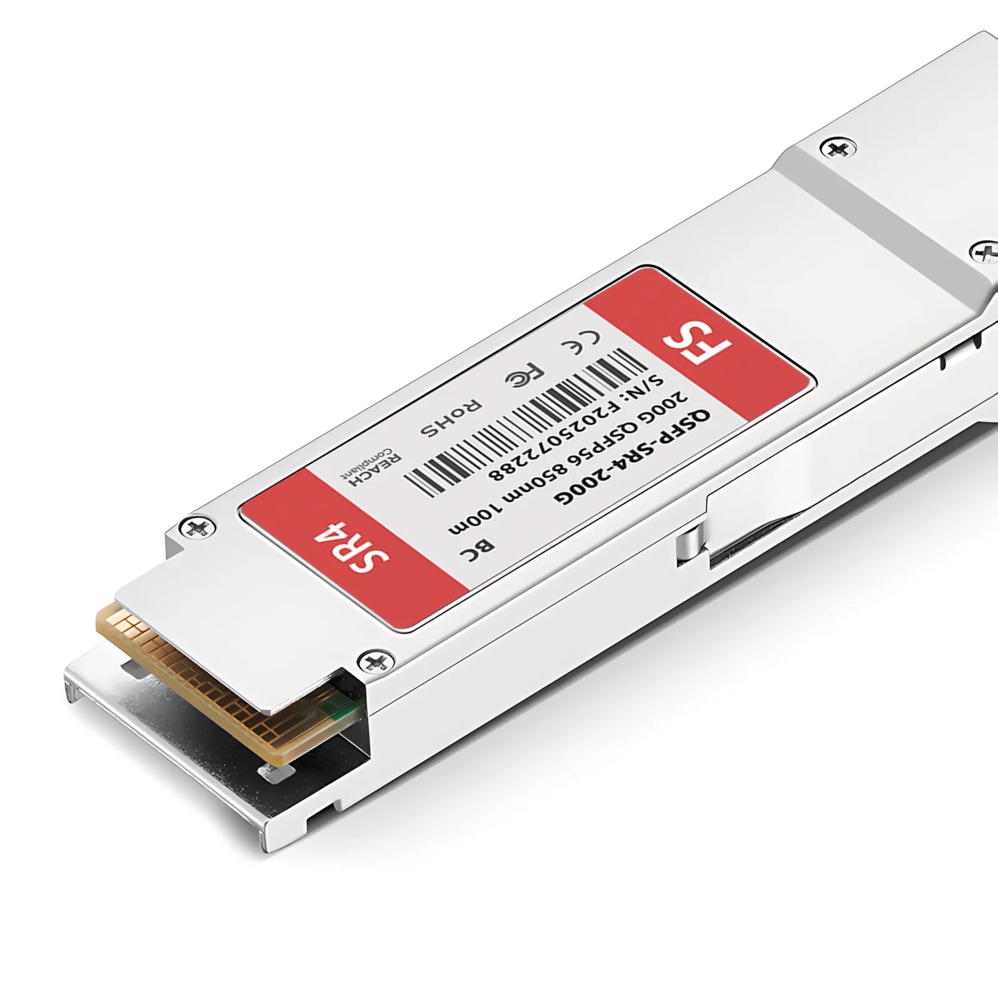 Broadcom Compatible 200GBASE-SR4 QSFP56 4 x 50G PAM4 850nm 100m DOM MPO-12/UPC MMF Optical Transceiver Module