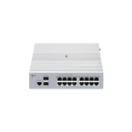 S3100-16TF, 16-Port Gigabit Ethernet L2+ Switch, 16 x 1Gb RJ45, with 2 x 1Gb SFP Uplinks, Broadcom Chip, Fanless
