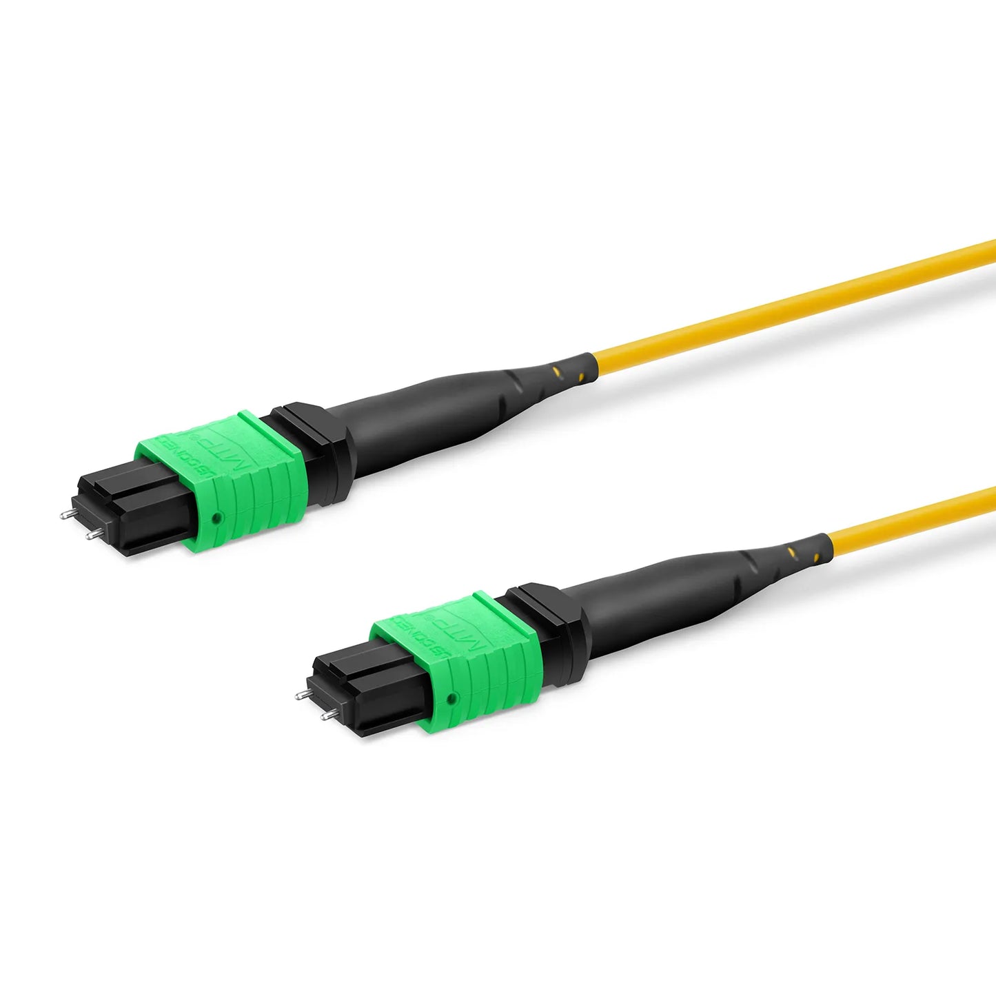 30m (98ft) MTP® Trunk Cable, MTP®-12 APC (Male) to MTP®-12 APC (Male), 24 Fibers, Single Mode (OS2), Plenum (OFNP), 0.35dB Max, Type B, Double Jacket, Yellow