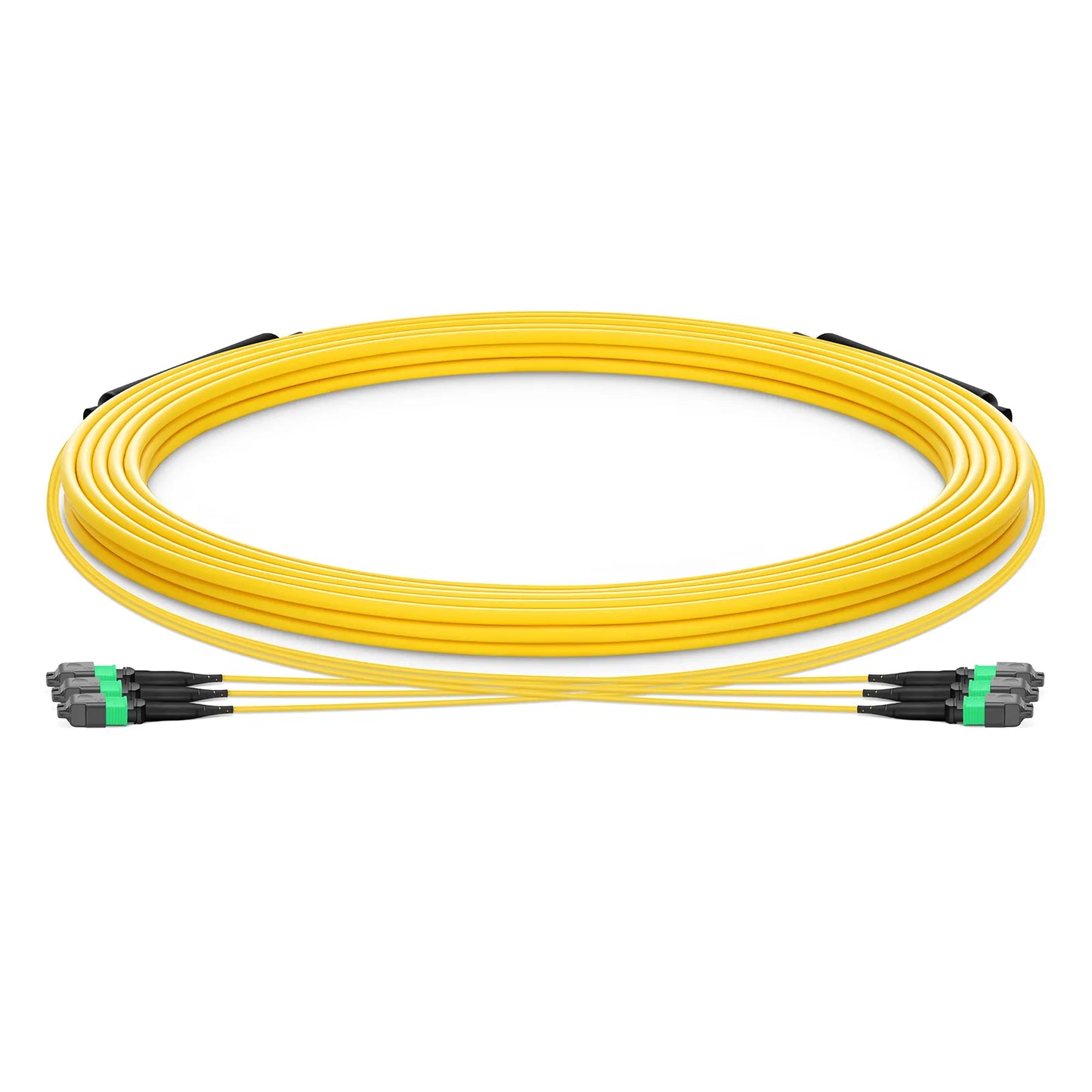30m (98ft) MTP® Trunk Cable, MTP®-12 APC (Male) to MTP®-12 APC (Male), 36 Fibers, Single Mode (OS2), Plenum (OFNP), 0.35dB Max, Type B, Double Jacket, Yellow