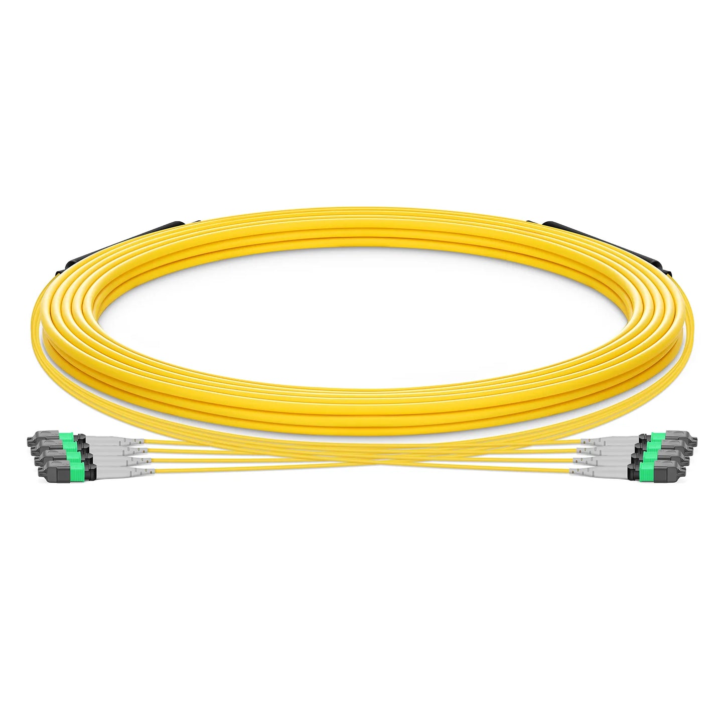30m (98ft) MTP® Trunk Cable, MTP®-8 APC (Male) to MTP®-8 APC (Male), 32 Fibers, Single Mode (OS2), Plenum (OFNP), 0.35dB Max, Type B, Double Jacket, Yellow
