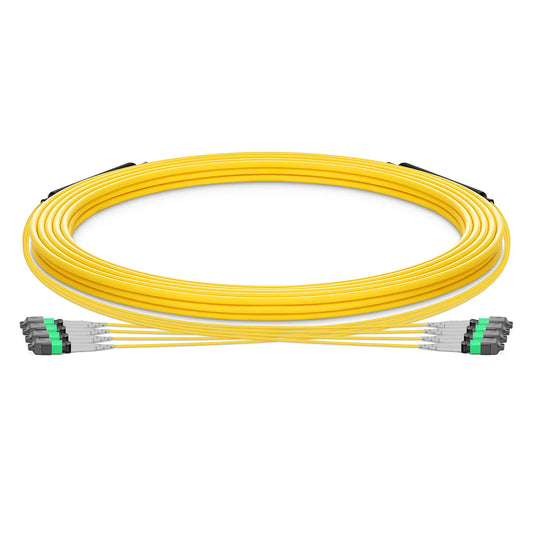 30m (98ft) MTP® Trunk Cable, MTP®-8 APC (Female) to MTP®-8 APC (Female), 32 Fibers, Single Mode (OS2), Plenum (OFNP), 0.35dB Max, Type B, Double Jacket, Yellow