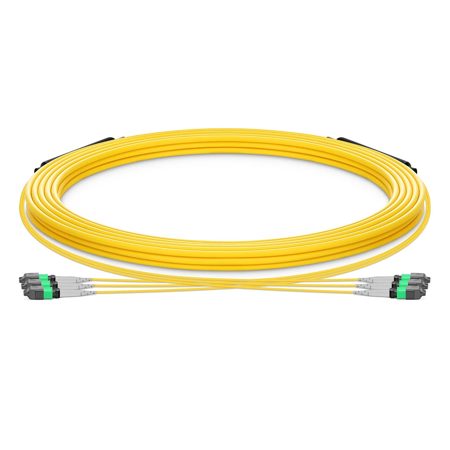 30m (98ft) MTP® Trunk Cable, MTP®-8 APC (Male) to MTP®-8 APC (Male), 24 Fibers, Single Mode (OS2), Plenum (OFNP), 0.35dB Max, Type B, Double Jacket, Yellow