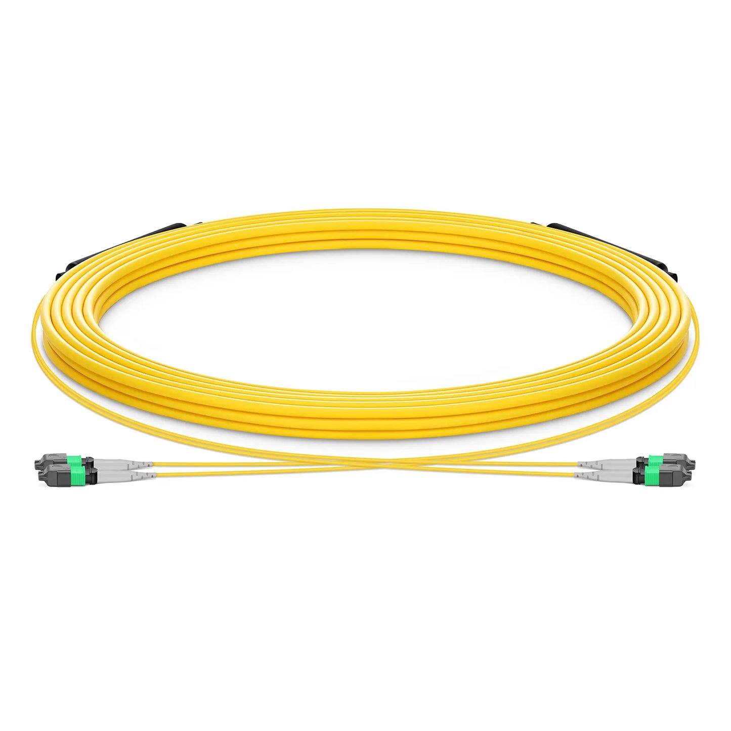 30m (98ft) MTP® Trunk Cable, MTP®-8 APC (Female) to MTP®-8 APC (Female), 16 Fibers, Single Mode (OS2), Plenum (OFNP), 0.35dB Max, Type B, Double Jacket, Yellow