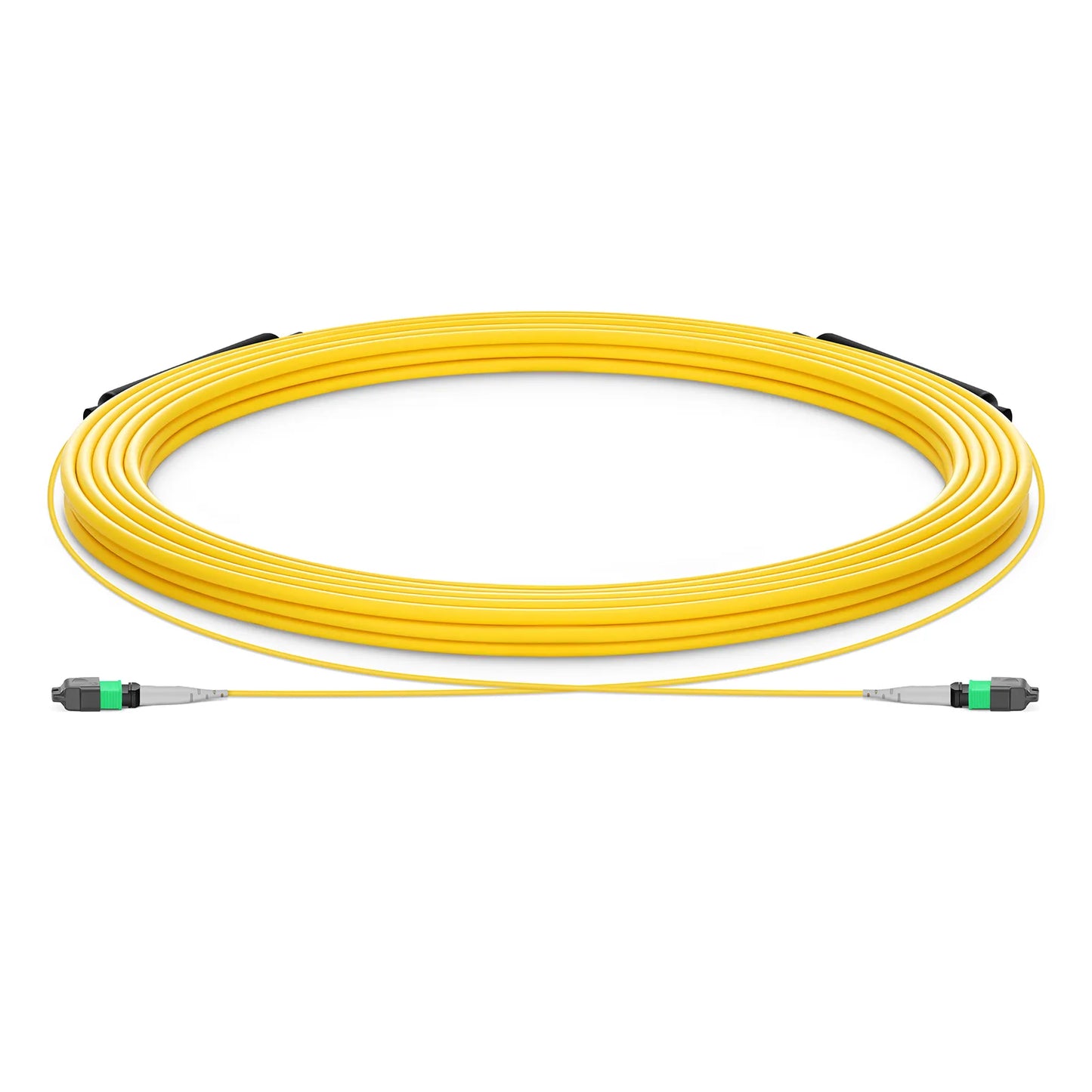 30m (98ft) MTP® Trunk Cable, MTP®-8 APC (Female) to MTP®-8 APC (Female), 8 Fibers, Single Mode (OS2), Plenum (OFNP), 0.35dB Max, Type B, Double Jacket, Yellow