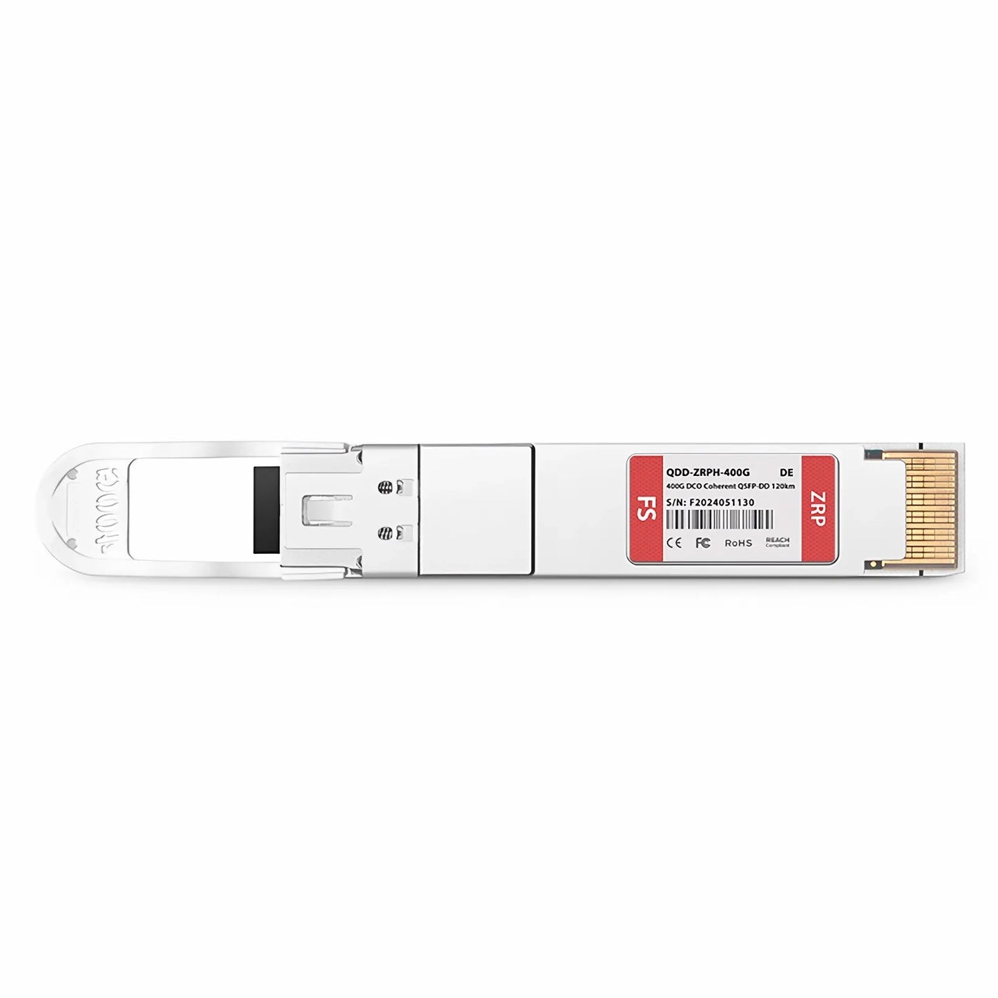 Dell Compatible QSFP-DD High-Power (Bright) DCO 400G DWDM Tunable Coherent ＞120km DOM Duplex LC/UPC SMF Optical Transceiver Module for Transmission