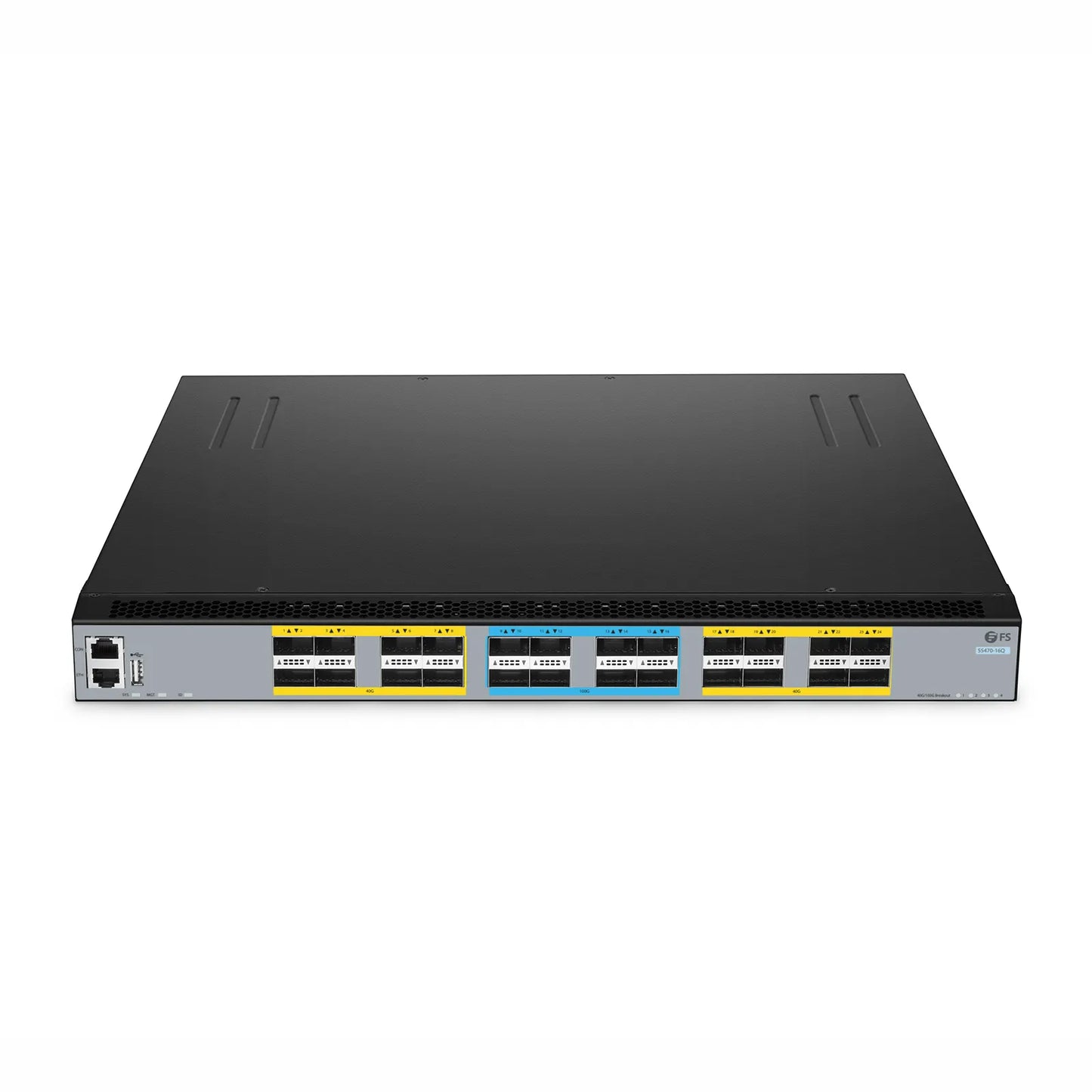 S5470-16Q, 16-Port Ethernet L3 Switch, 16 x 40Gb QSFP+, 8 x 100Gb QSFP28 Uplinks, PicOS®, Support MLAG