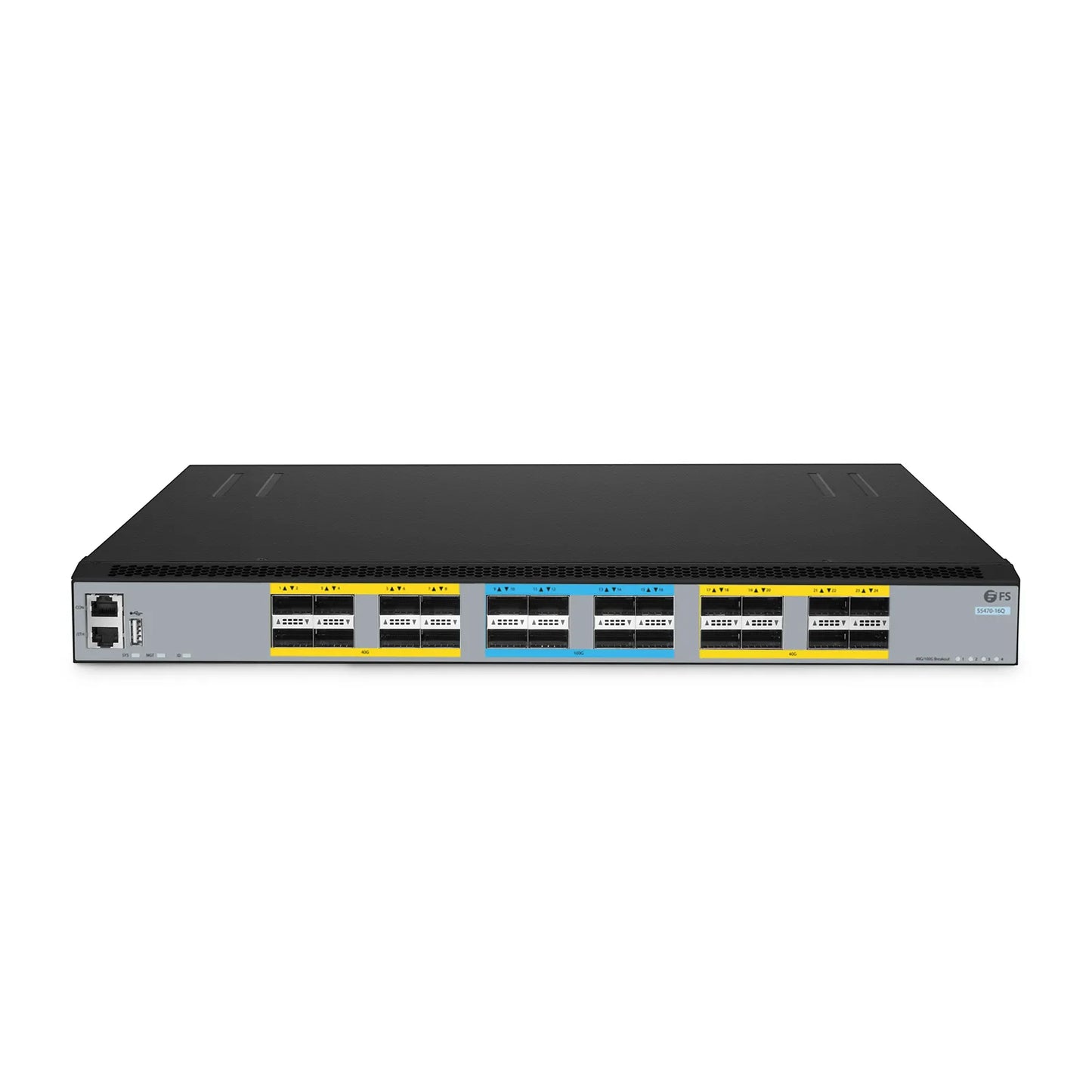 S5470-16Q, 16-Port Ethernet L3 Switch, 16 x 40Gb QSFP+, 8 x 100Gb QSFP28 Uplinks, PicOS®, Support MLAG