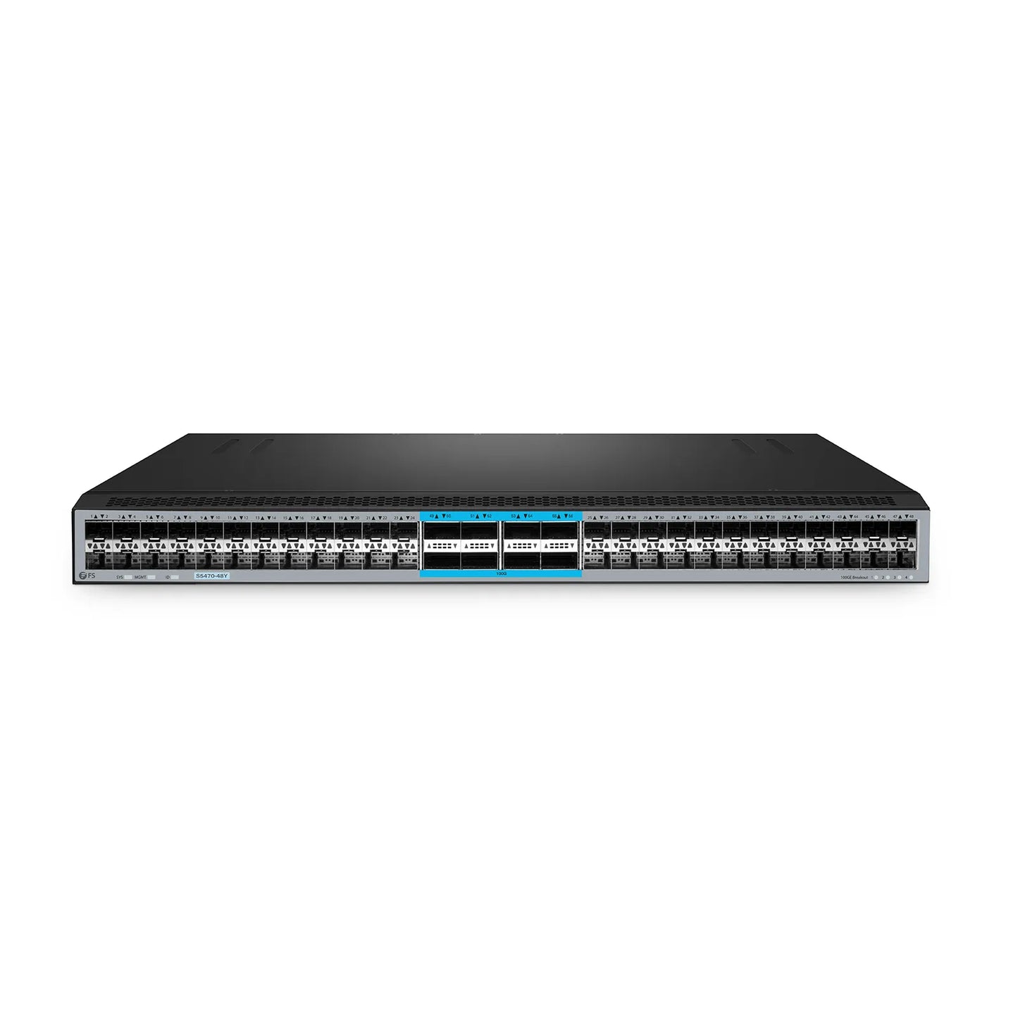 S5470-48Y, 48-Port Ethernet L3 Switch, 48 x 25Gb SFP28, with 8 x 100Gb QSFP28 Uplinks, PicOS®, Support MLAG