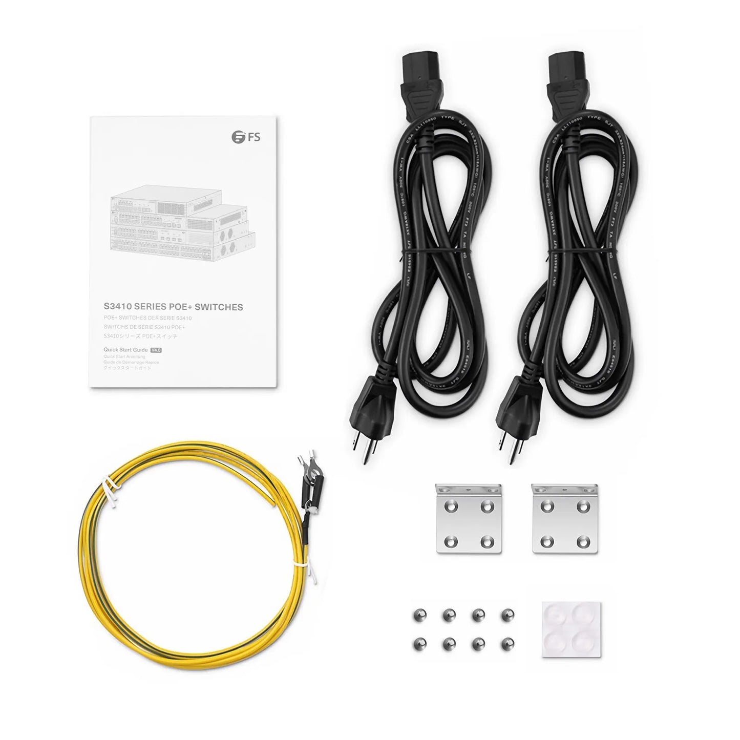S3410-24TS-P, 24-Port Gigabit Ethernet L2+ PoE+ Switch, 24 x PoE+ Ports @740W, with 2 x 10Gb SFP+ Uplinks and 2 x Combo SFP Ports, Stackable Switch, Broadcom Chip