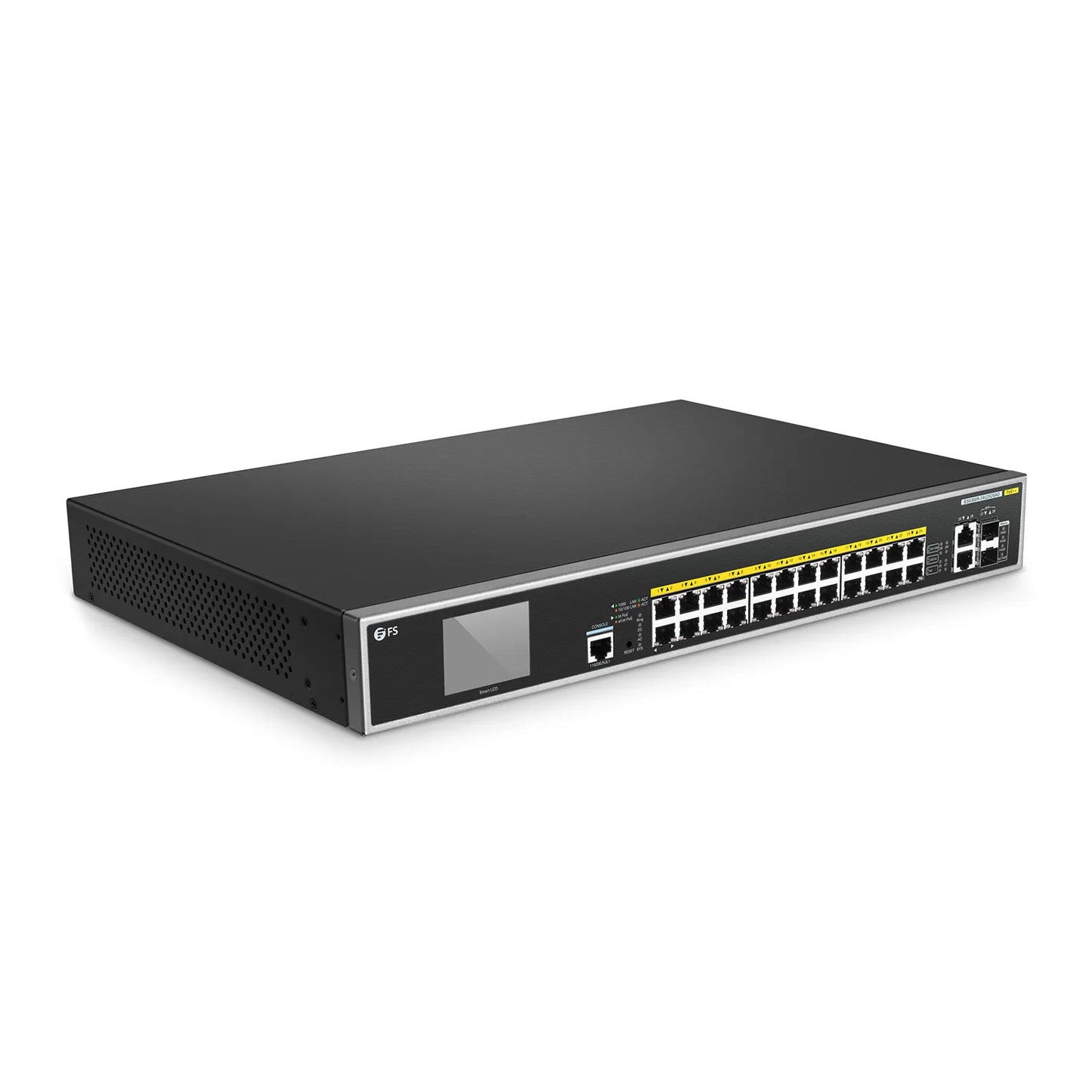 IES5300R-24U2X2SAD, 24-Port Gigabit Ethernet L3 Managed PoE++ Switch, 24 x PoE++ Ports@720W, 2 x 10GBASE-T, with 2 x 10Gb SFP+, 0 to 50°C Operating Temperature