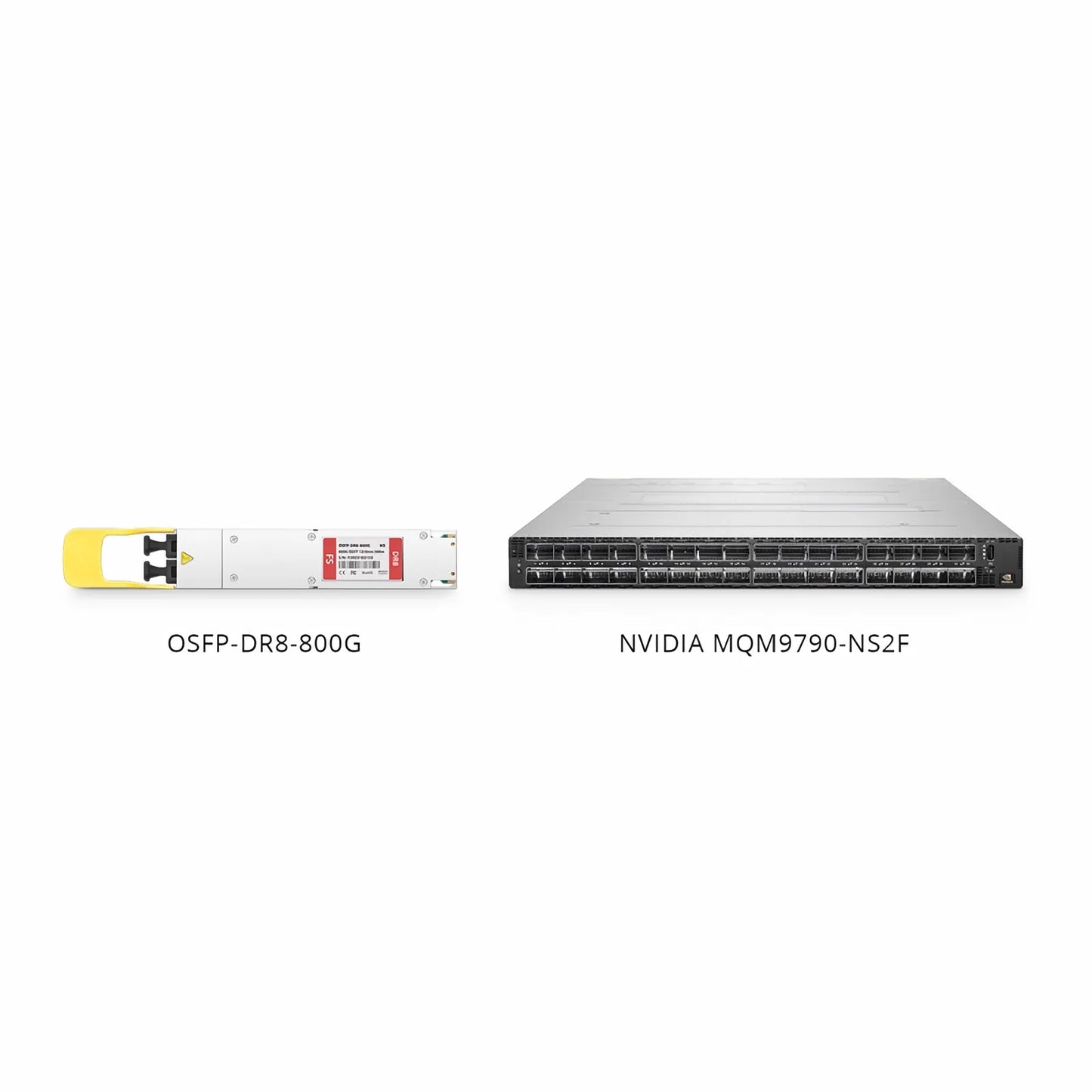 NVIDIA/Mellanox MMS4X00-NM Compatible 800GBASE 2xDR4/DR8 OSFP Closed Finned Top 8 x 100G PAM4 1310nm 500m DOM Dual MPO-12/APC SMF InfiniBand NDR Optical Transceiver Module for Quantum-2 Switches